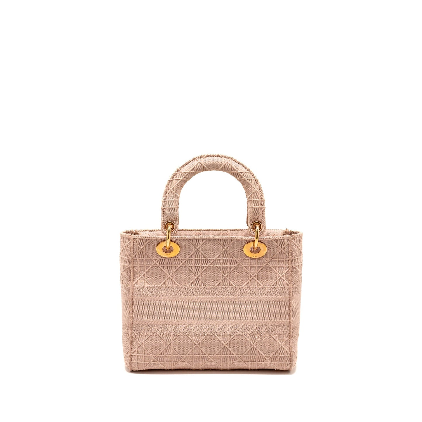 Luxury Dior Medium Lady D-Lite Bag Cannage Embroidery Rosewood Pink Hardware