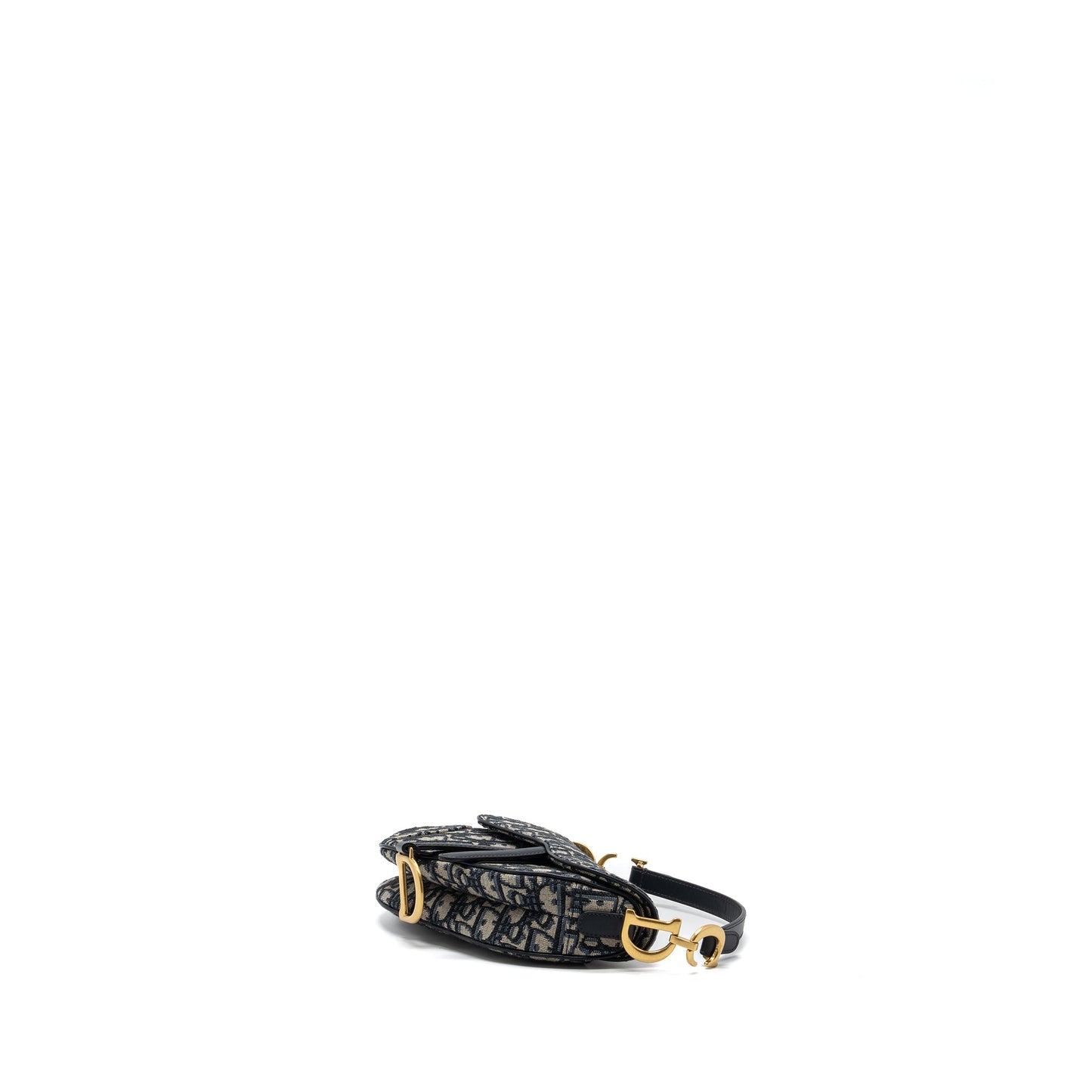 Luxury Dior Mini Saddle Bag Blue Oblique Jacquard GHW