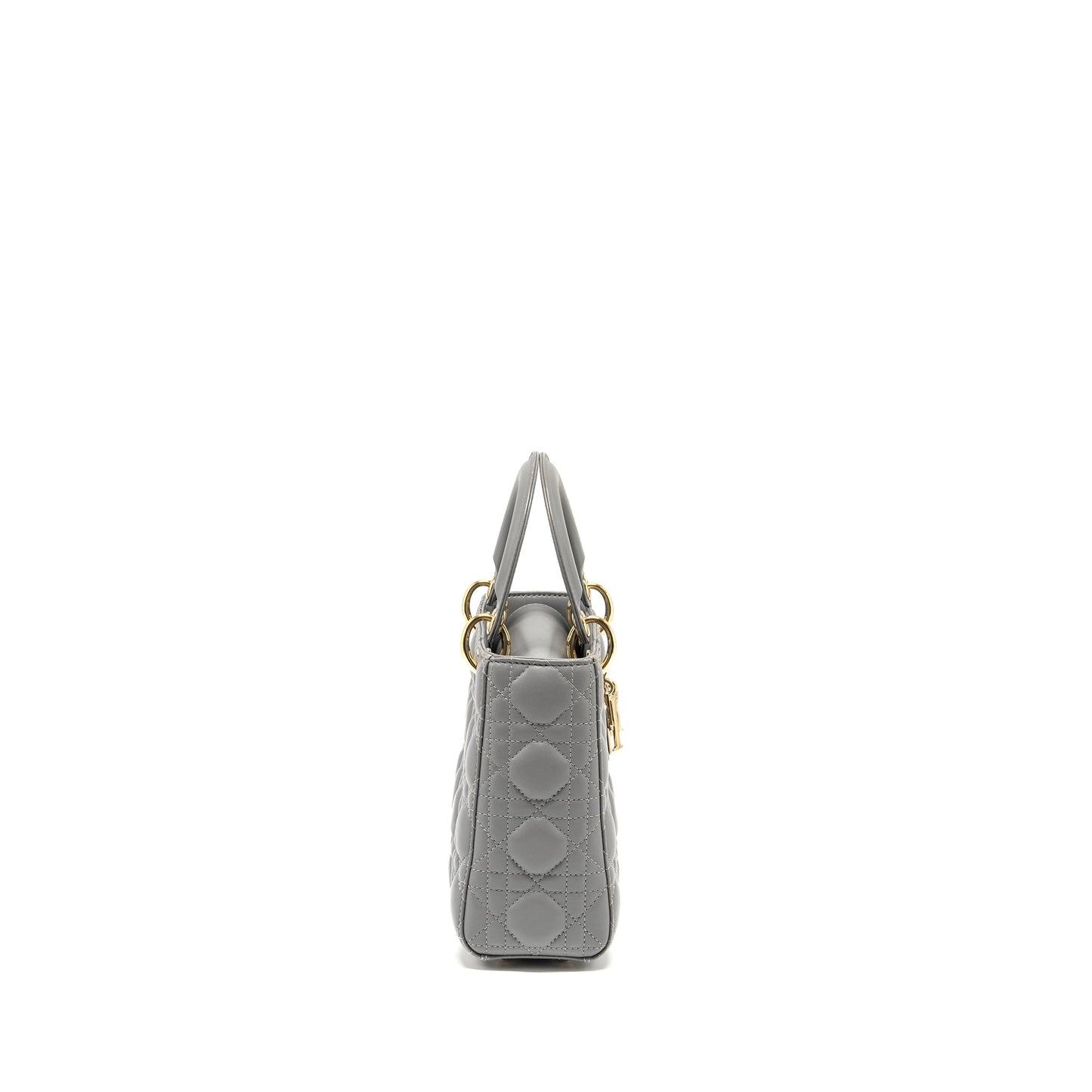 Luxury Dior My ABC Small Lady Luxury Dior Lambskin Grey LGHW