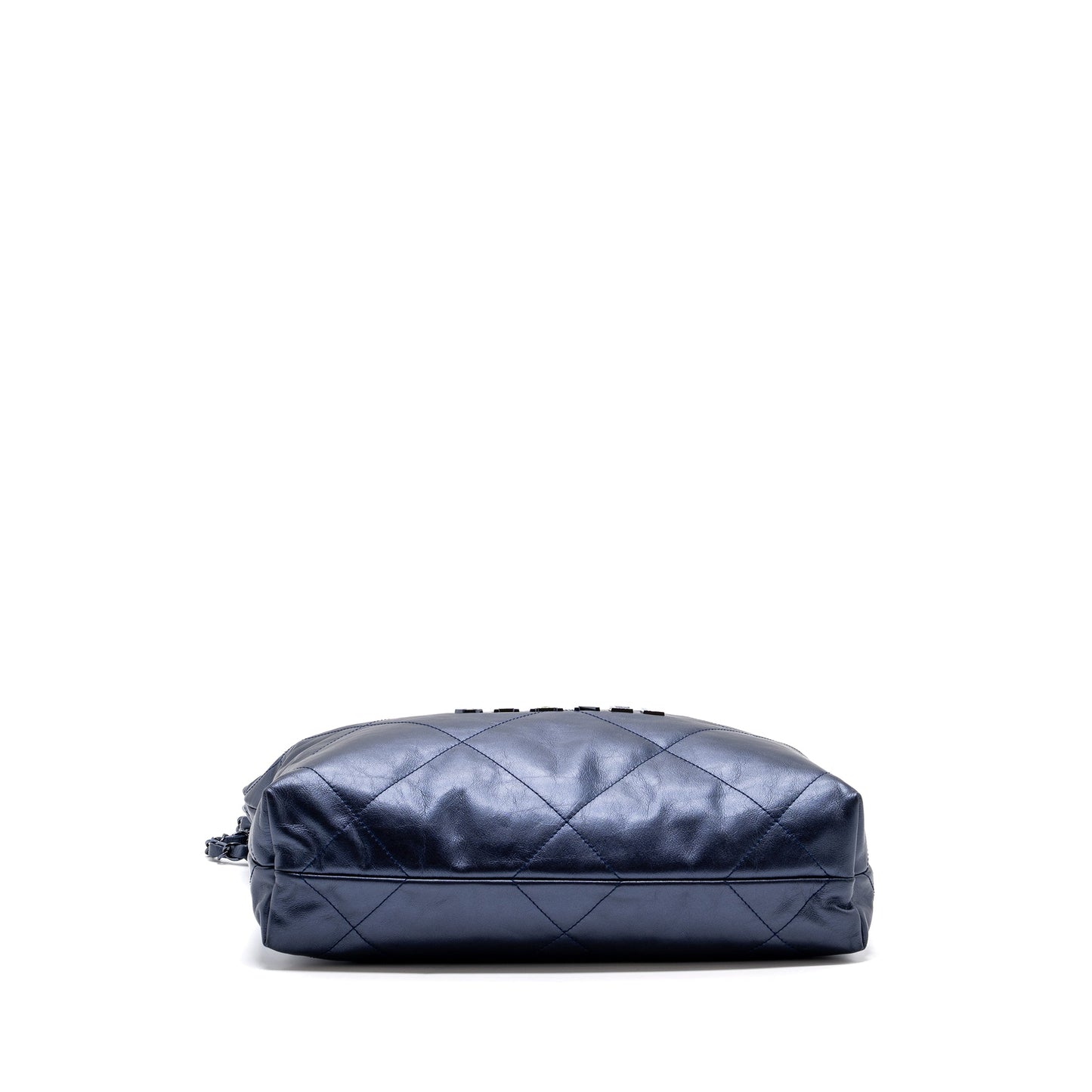 Chanel Small 22 Bag Shiny Calfskin Iridescent Black with Black Hardware(Microchip)