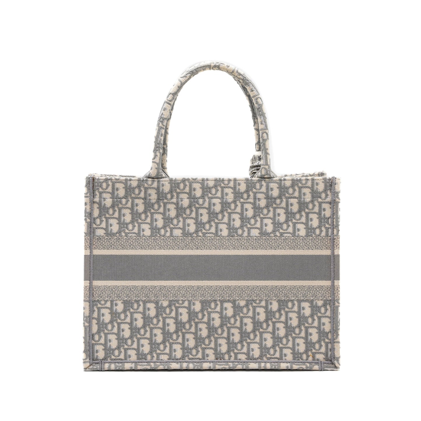 Luxury Dior Meidum Book Tote Luxury Dior Oblique Embroidery Canvas Ecru/Grey