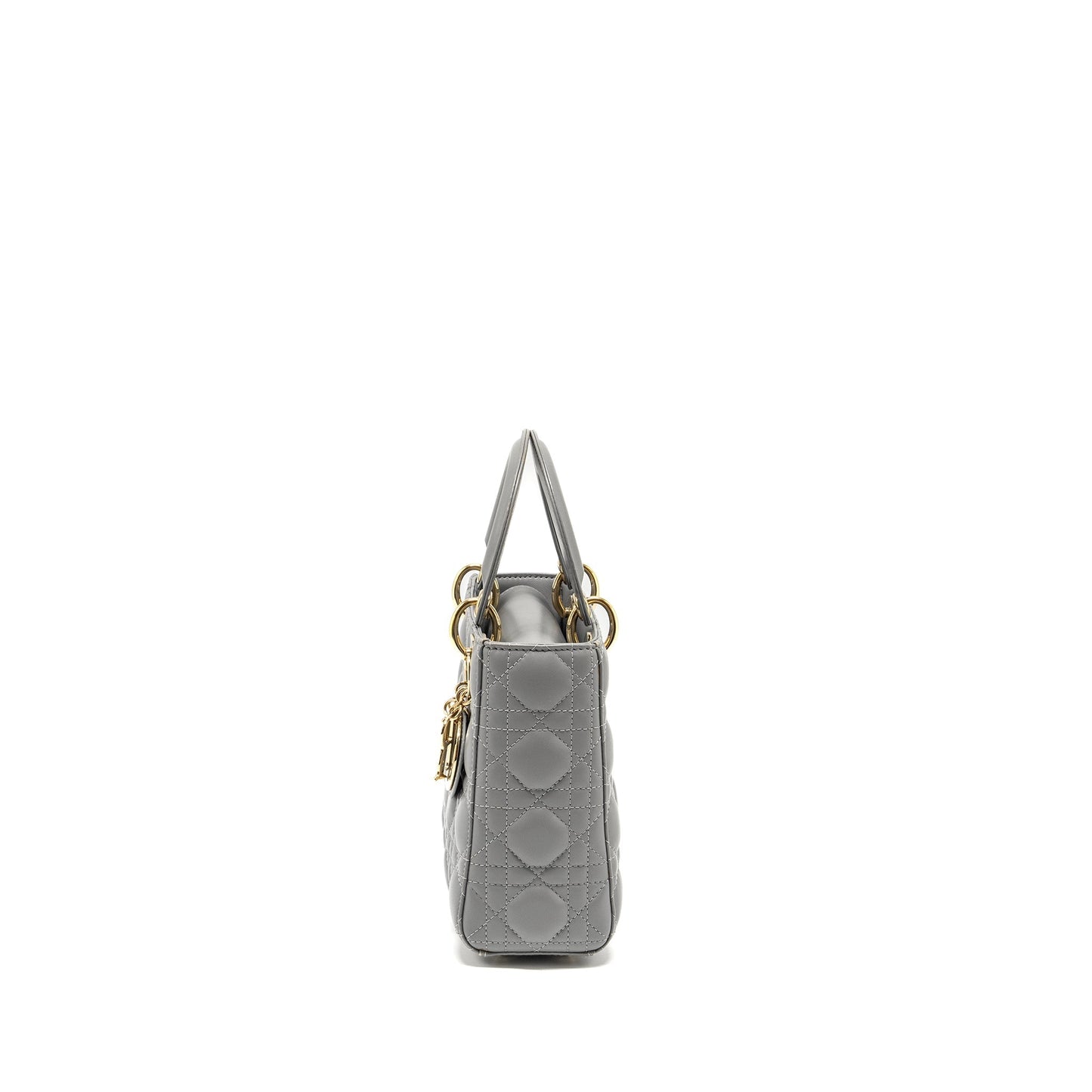 Luxury Dior My ABC Small Lady Luxury Dior Lambskin Grey LGHW