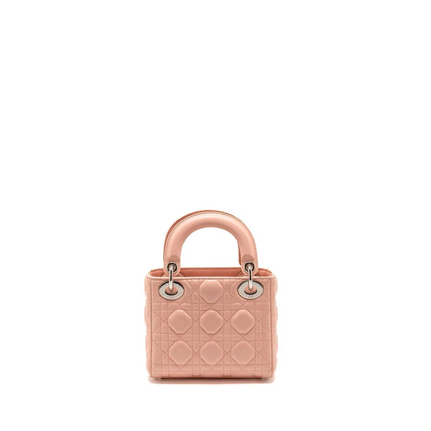 Luxury Dior Mini Lady Luxury Dior Lambskin Light Pink SHW