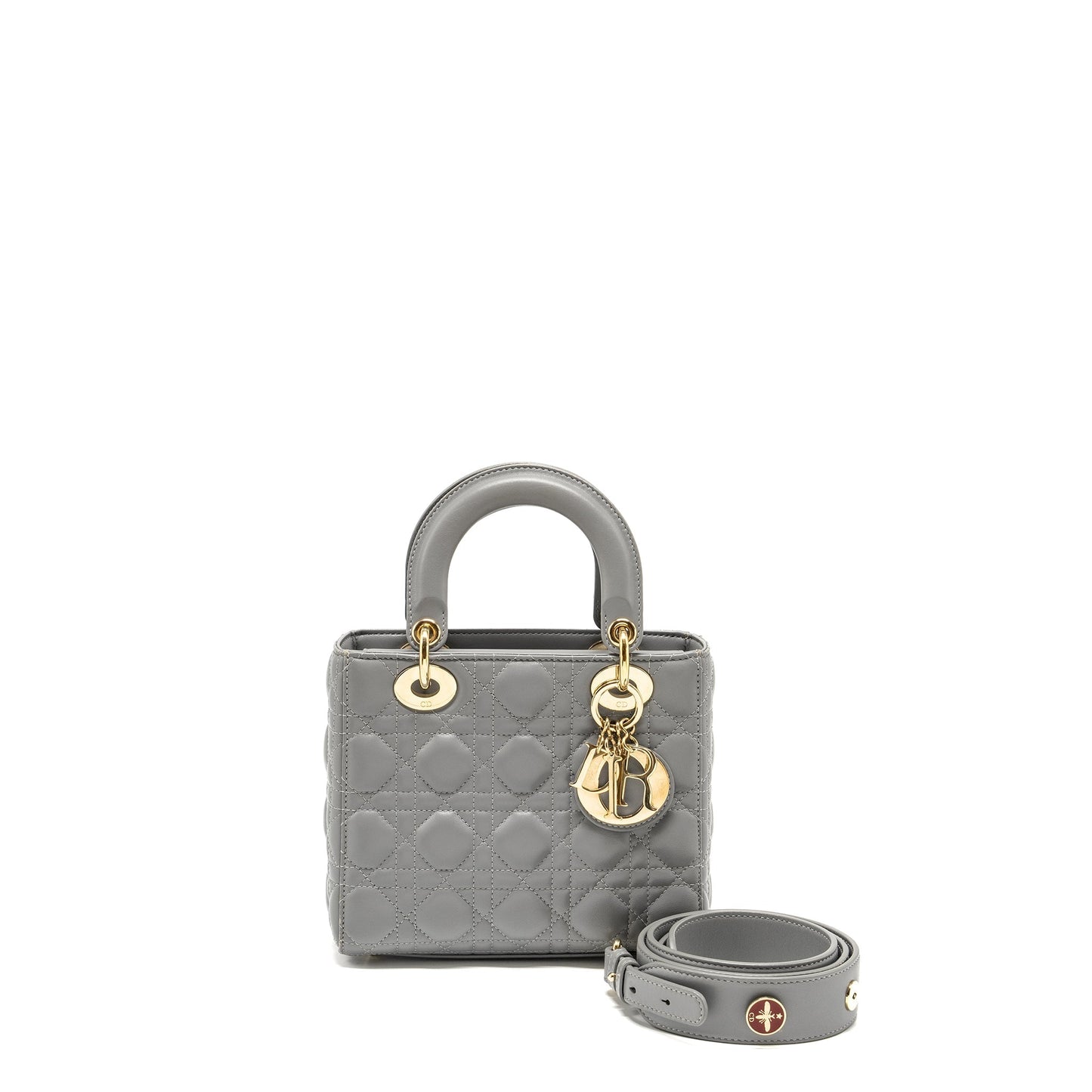 Luxury Dior My ABC Small Lady Luxury Dior Lambskin Grey LGHW