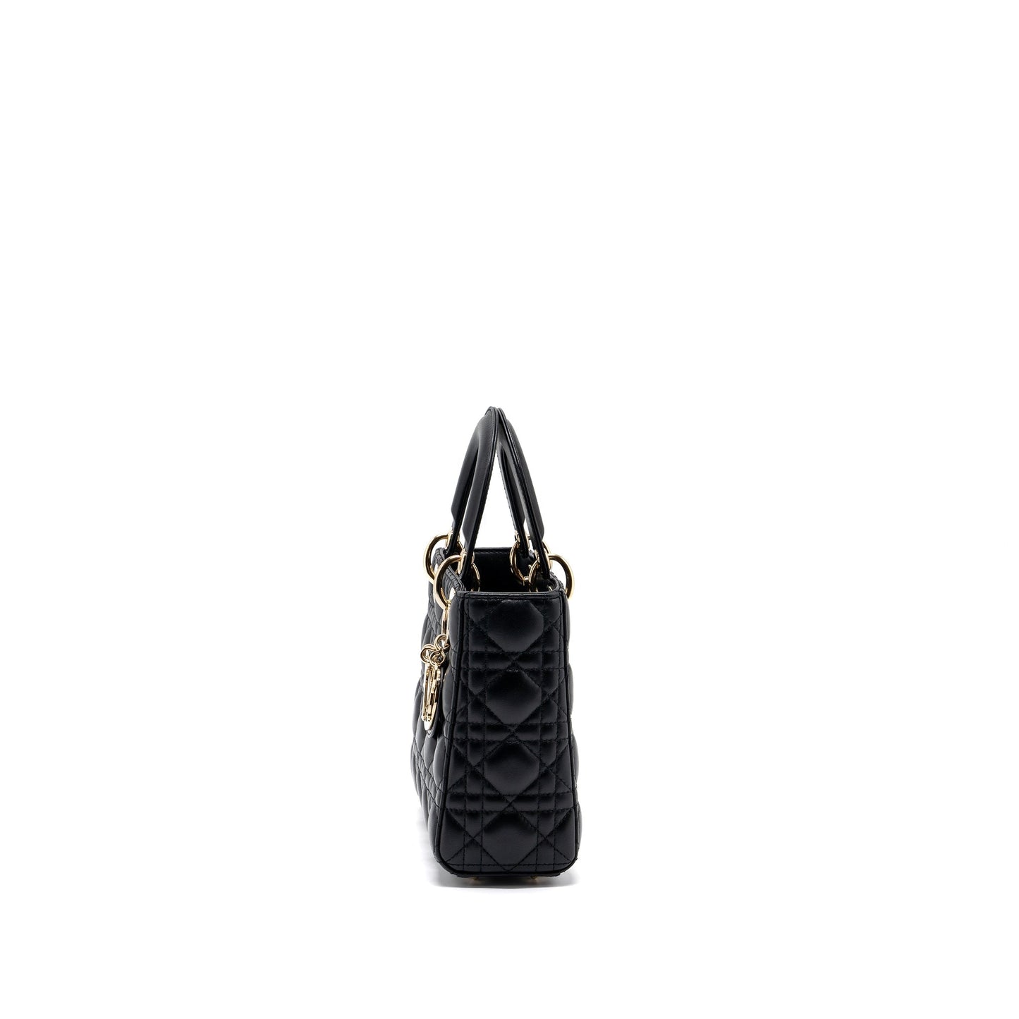 Luxury Dior My ABC Luxury Dior Small Lady Luxury Dior Bag Lambskin Black LGHW