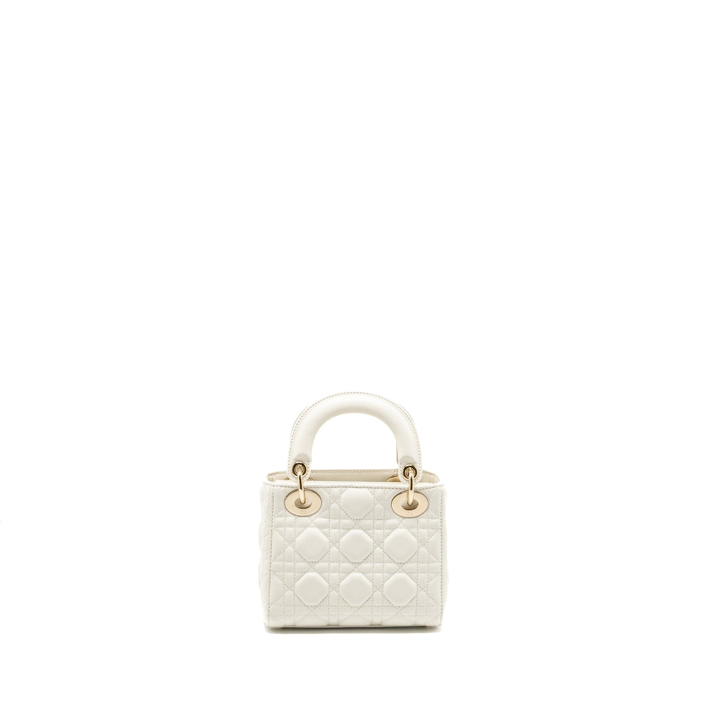 Luxury Dior Mini Lady Luxury Dior Lambskin White LGHW