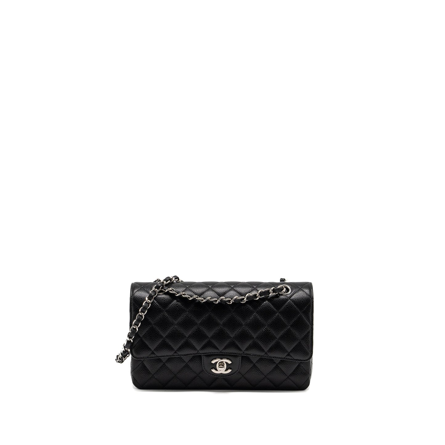Chanel Medium Classic Double Flap Bag Caviar Black SHW