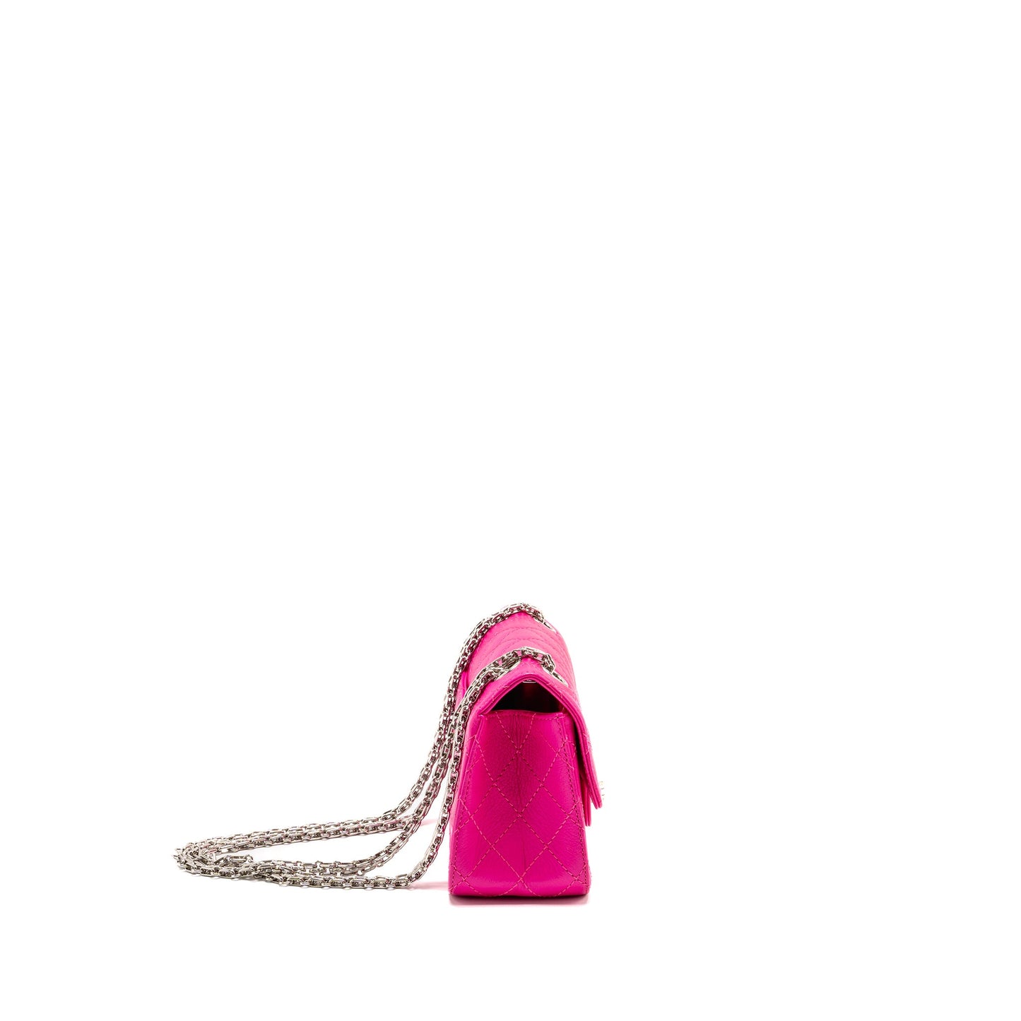 Chanel Mini 2.55 reissue flap bag goatskin pink SHW