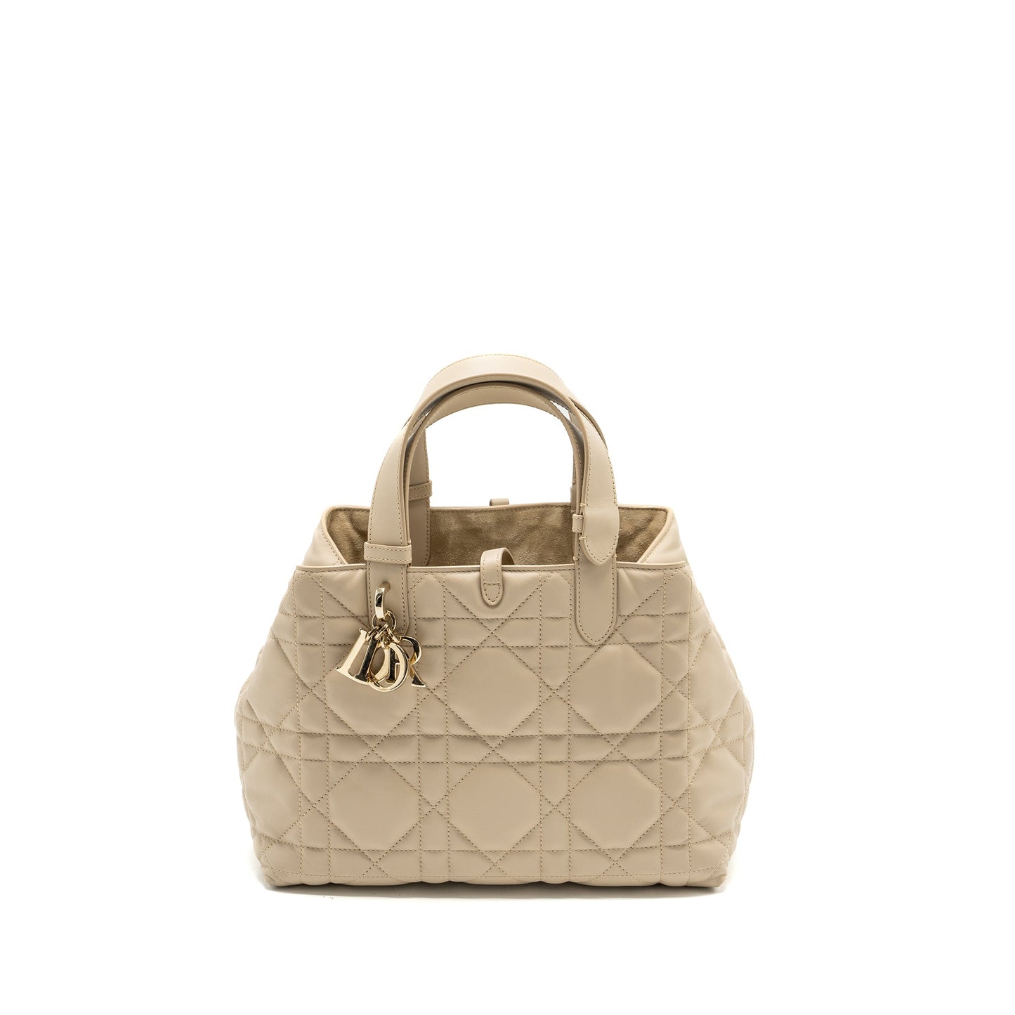 Luxury Dior Medium Luxury Dior Toujours Tote Bag Calfskin Powder Beige LGHW