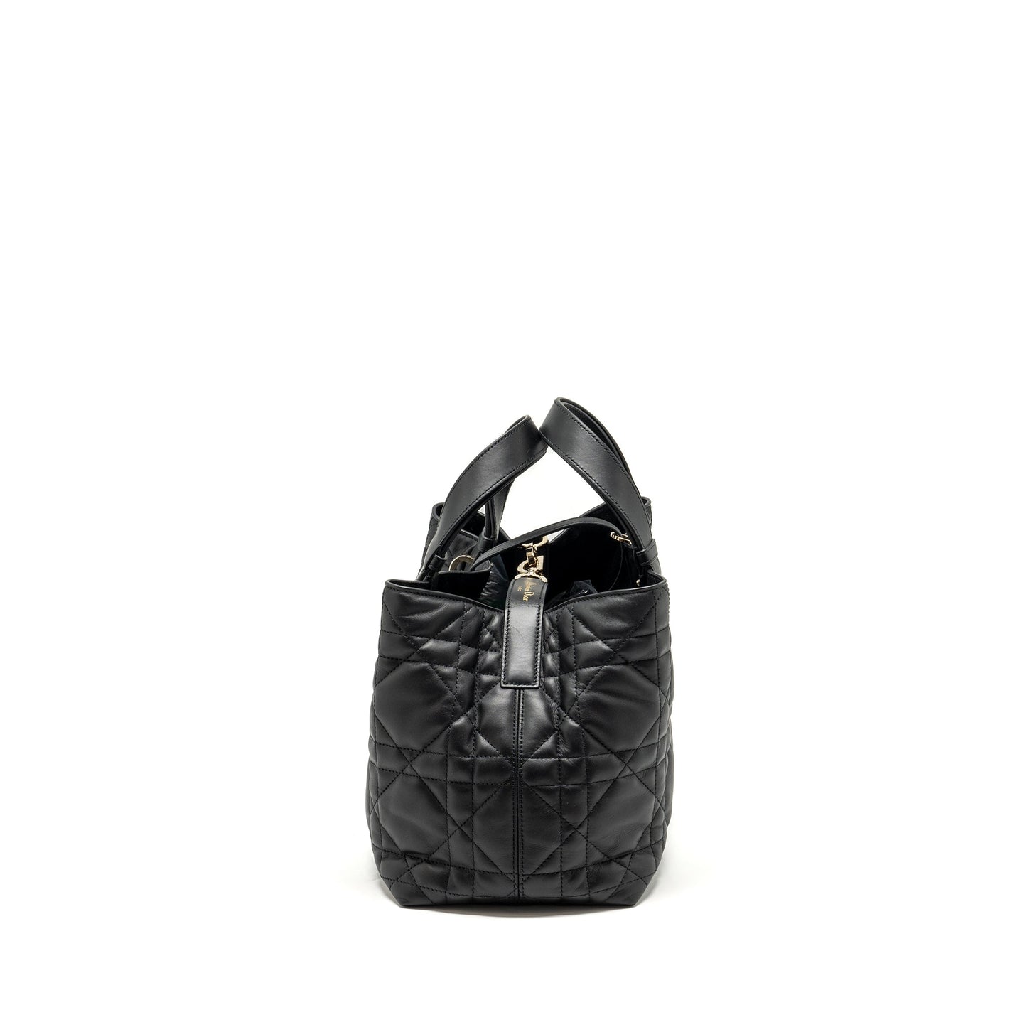 Luxury Dior Medium Toujours Bag Macrocannage Calfskin Black LGHW