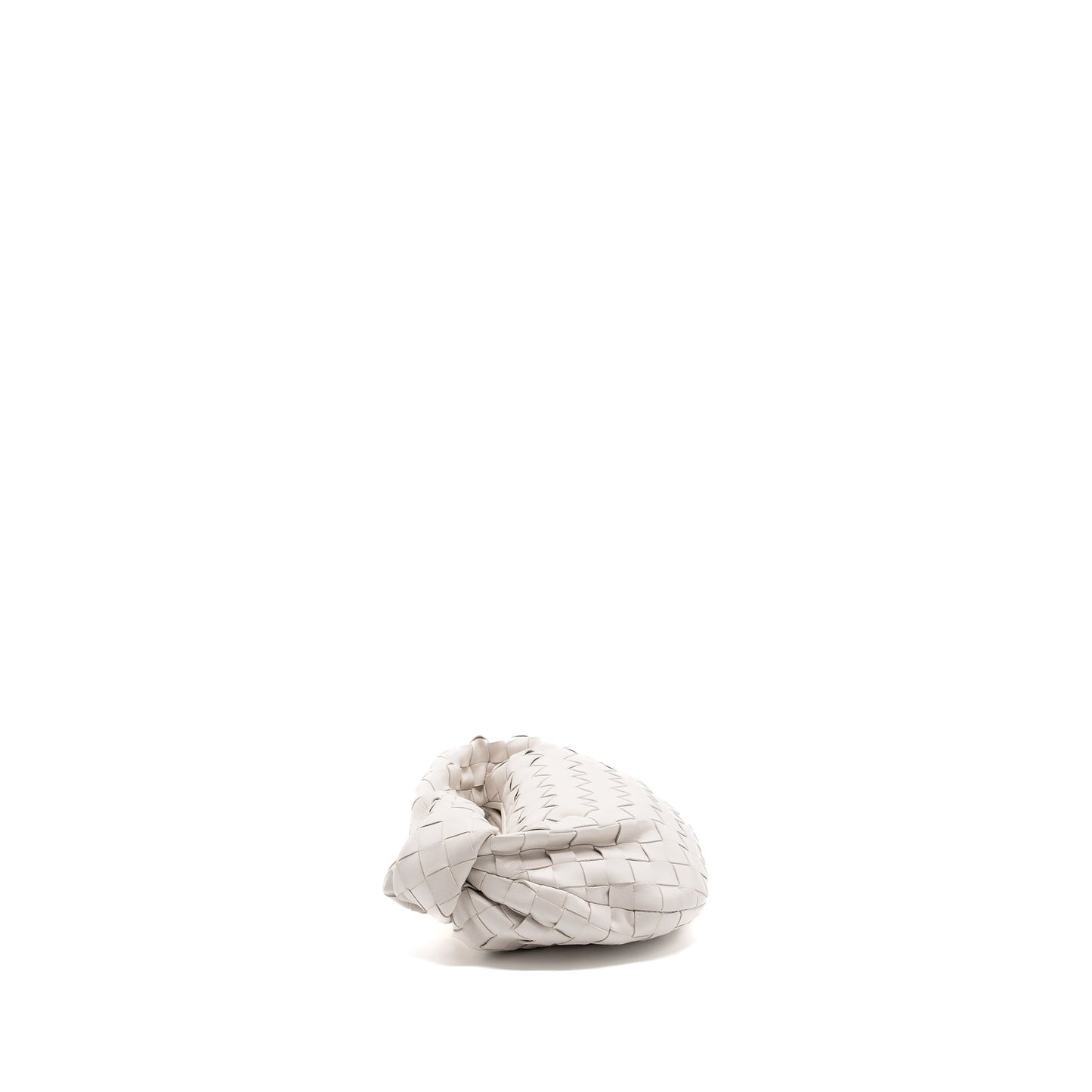 Bottega Veneta Mini Jodie Lambskin Chalk GHW