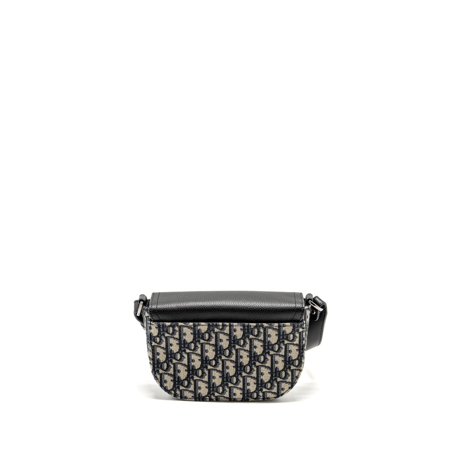 Luxury Dior Homme Mini Saddle Messenger Bag with Flap Oblique Jacquard/Grained Calfskin Multicolour Hardware
