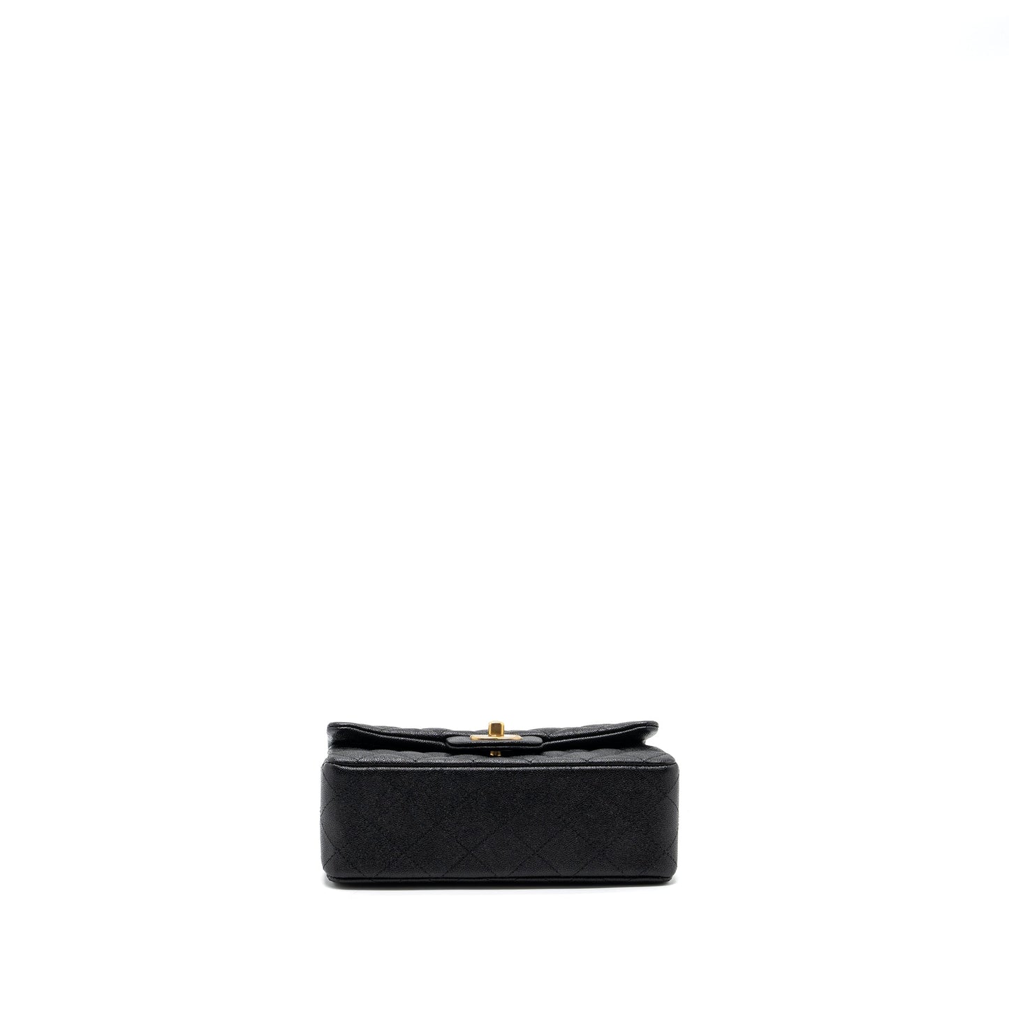 Chanel top handle mini rectangular flap bag caviar black GHW
