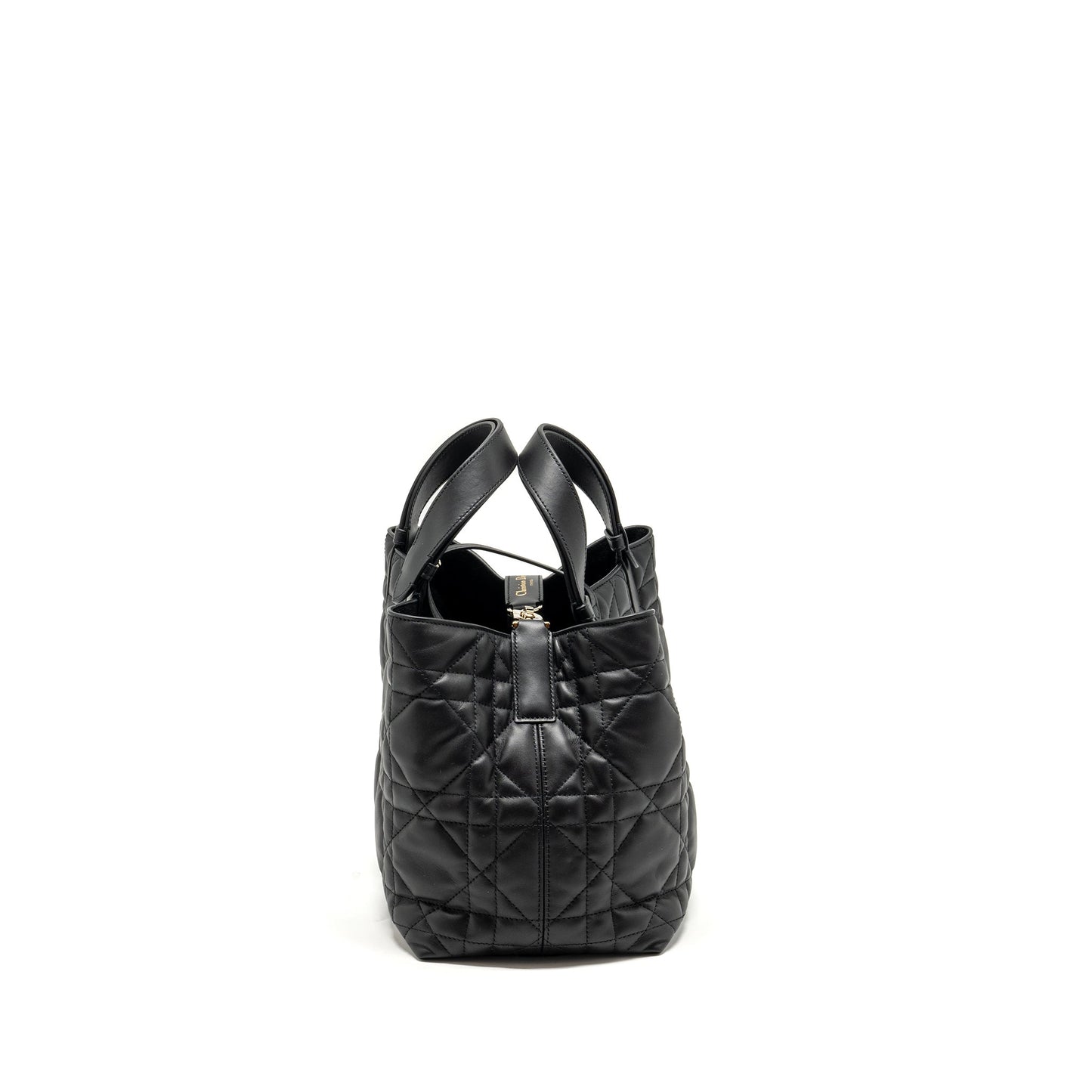 Luxury Dior Medium Toujours Bag Macrocannage Calfskin Black LGHW