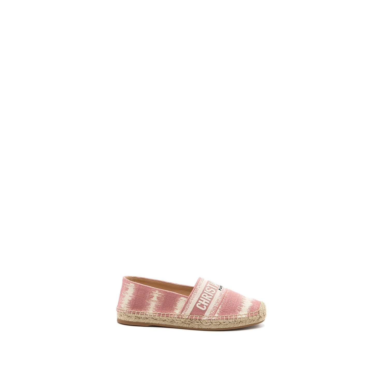 Luxury Dior Size 37.5 Granville Espadrille Fabric Pink