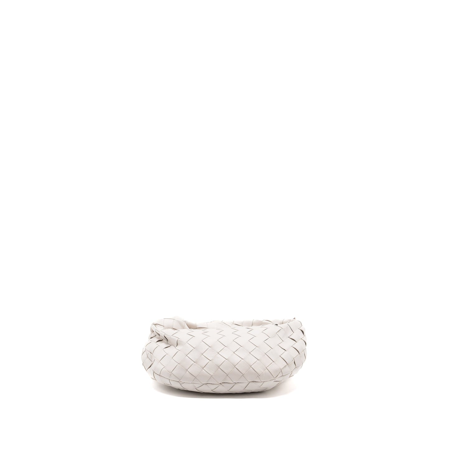 Bottega Veneta Mini Jodie Lambskin Chalk GHW