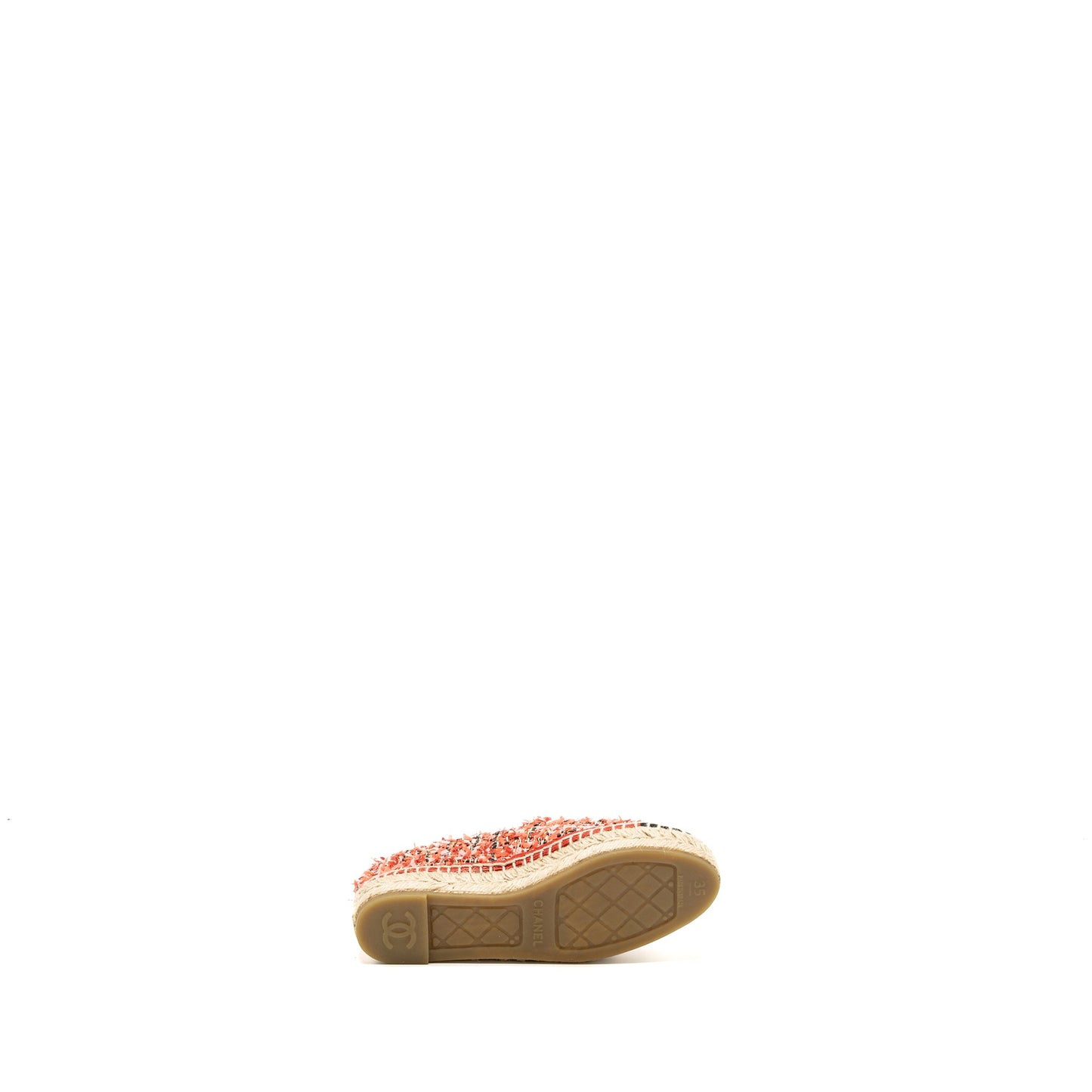 Chanel Size 35 Espadrilles tweed pink / black
