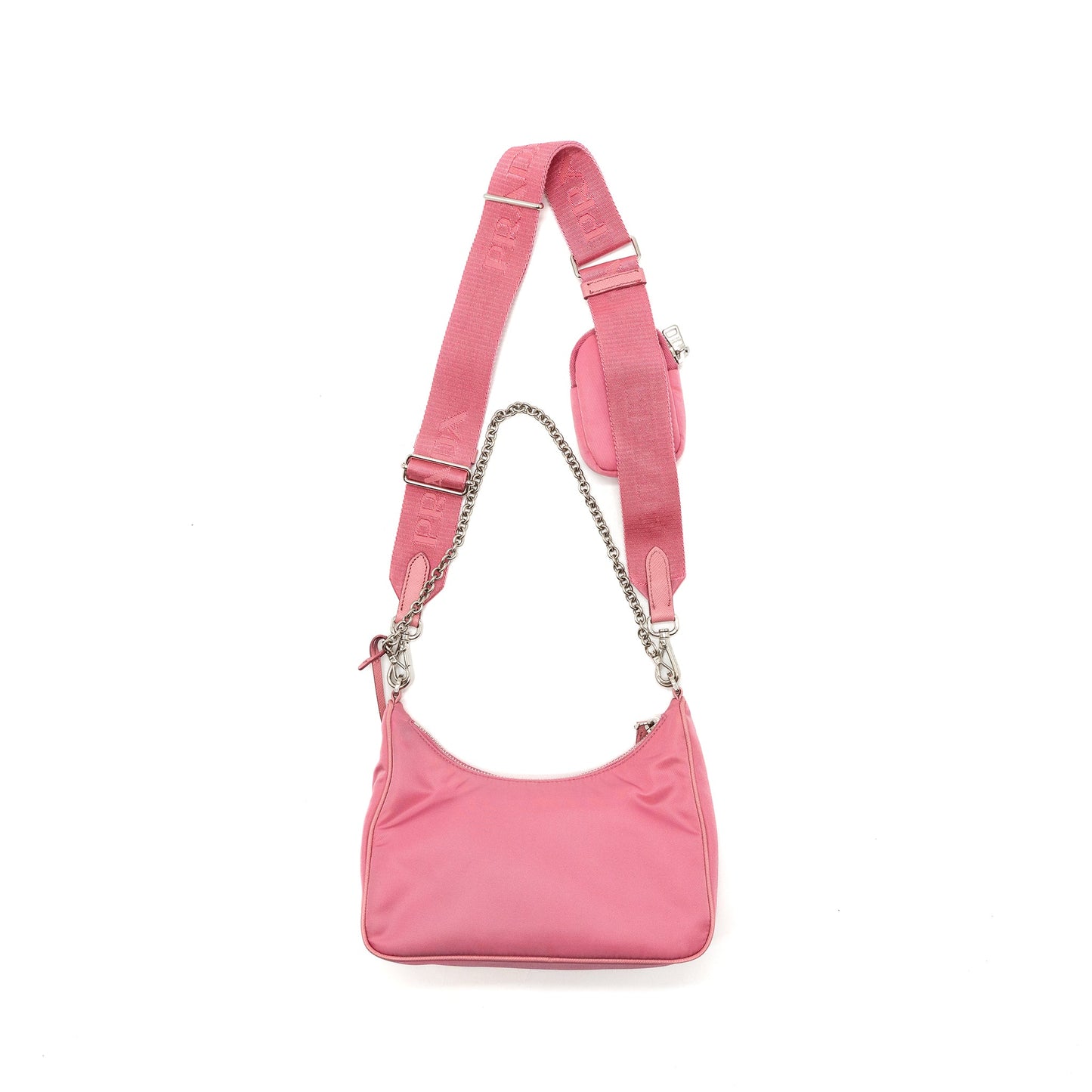 Prada re-edition 2005 nylon/ leather pink SHW