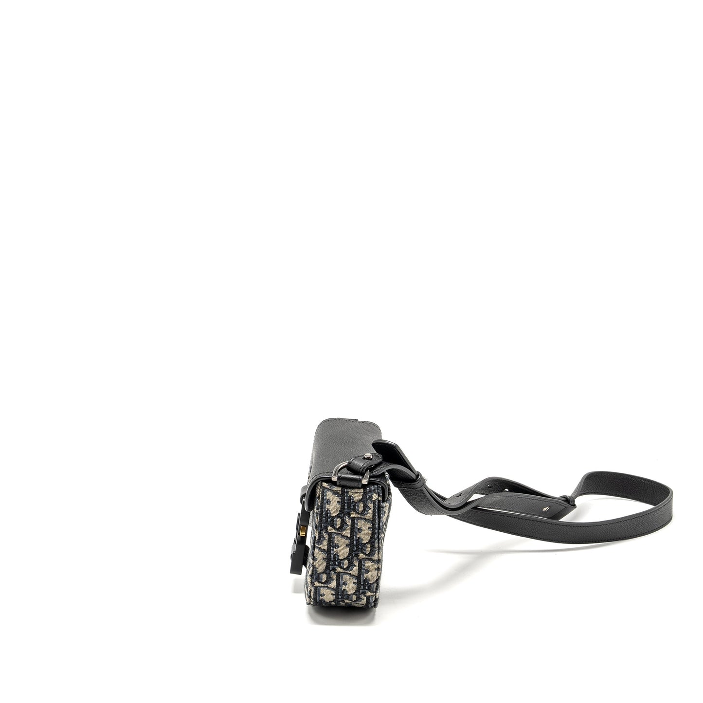 Luxury Dior Homme Mini Saddle Messenger Bag with Flap Oblique Jacquard/Grained Calfskin Multicolour Hardware