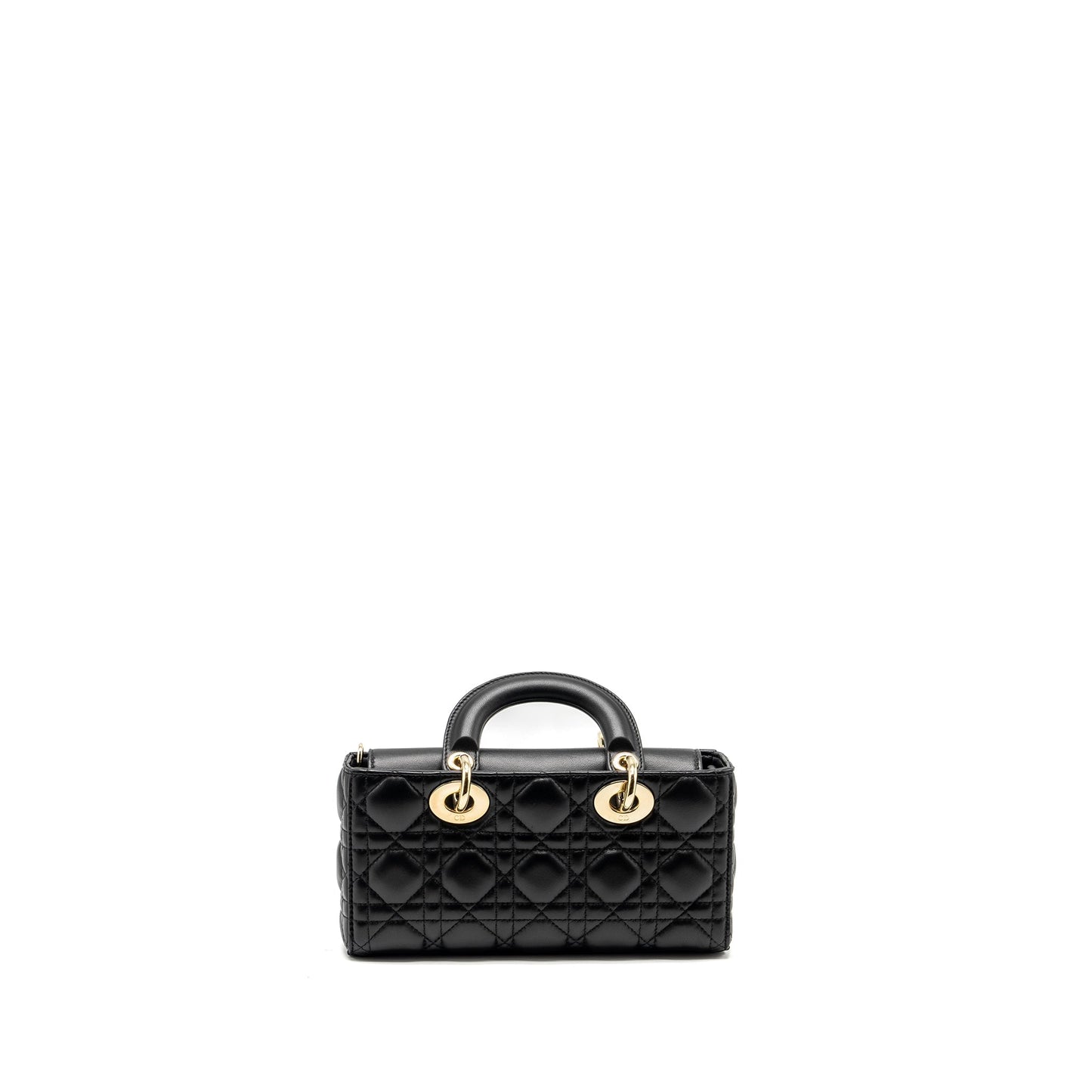 Luxury Dior lady D-Joy Small  Bag Lambskin Black LGHW