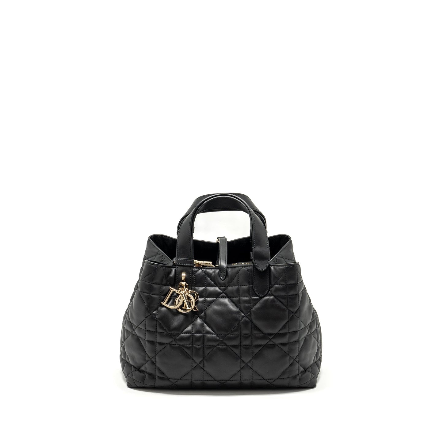 Luxury Dior Medium Toujours Bag Macrocannage Calfskin Black LGHW