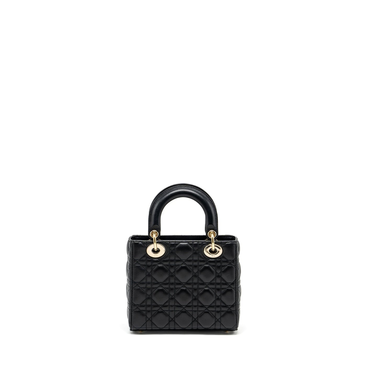 Luxury Dior Small Lady Luxury Dior Bag Lambskin Black LGHW