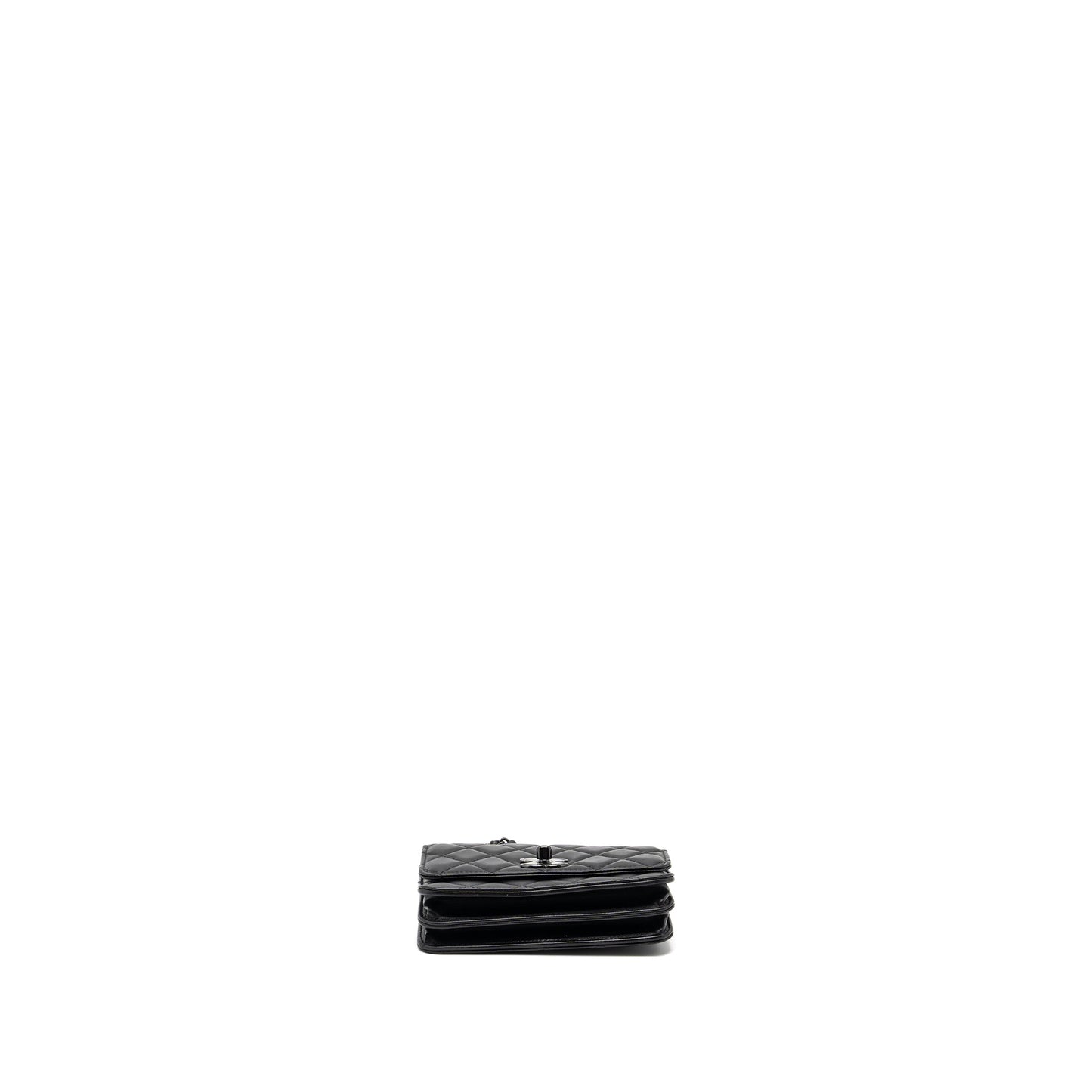 Chanel Trendy CC Wallet On Chain Lambskin Black With Black Hardware (Microchip)