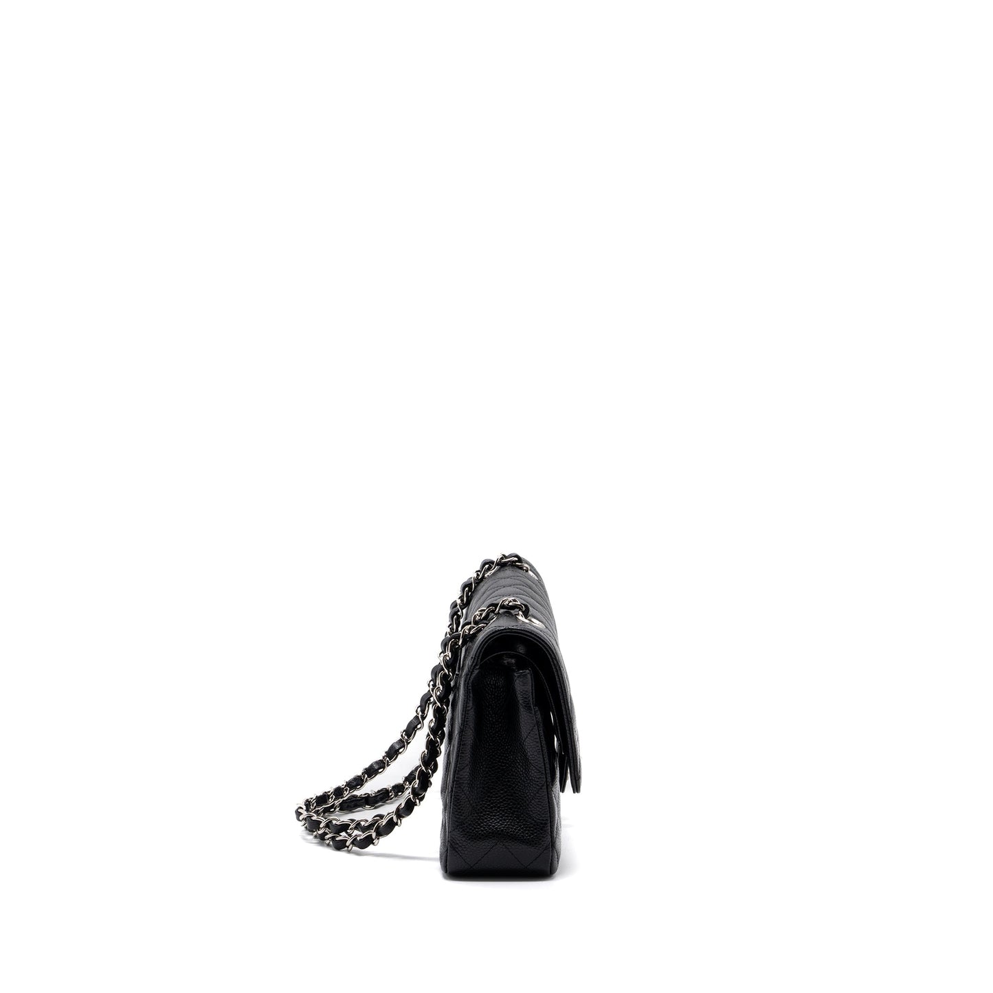 Chanel medium classic double flap bag caviar black SHW