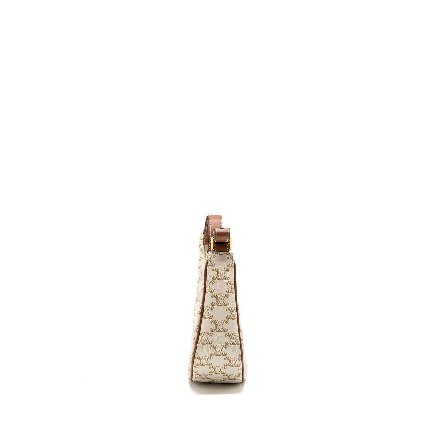 Celine Ava bag triomphe canvas / calfskin white GHW
