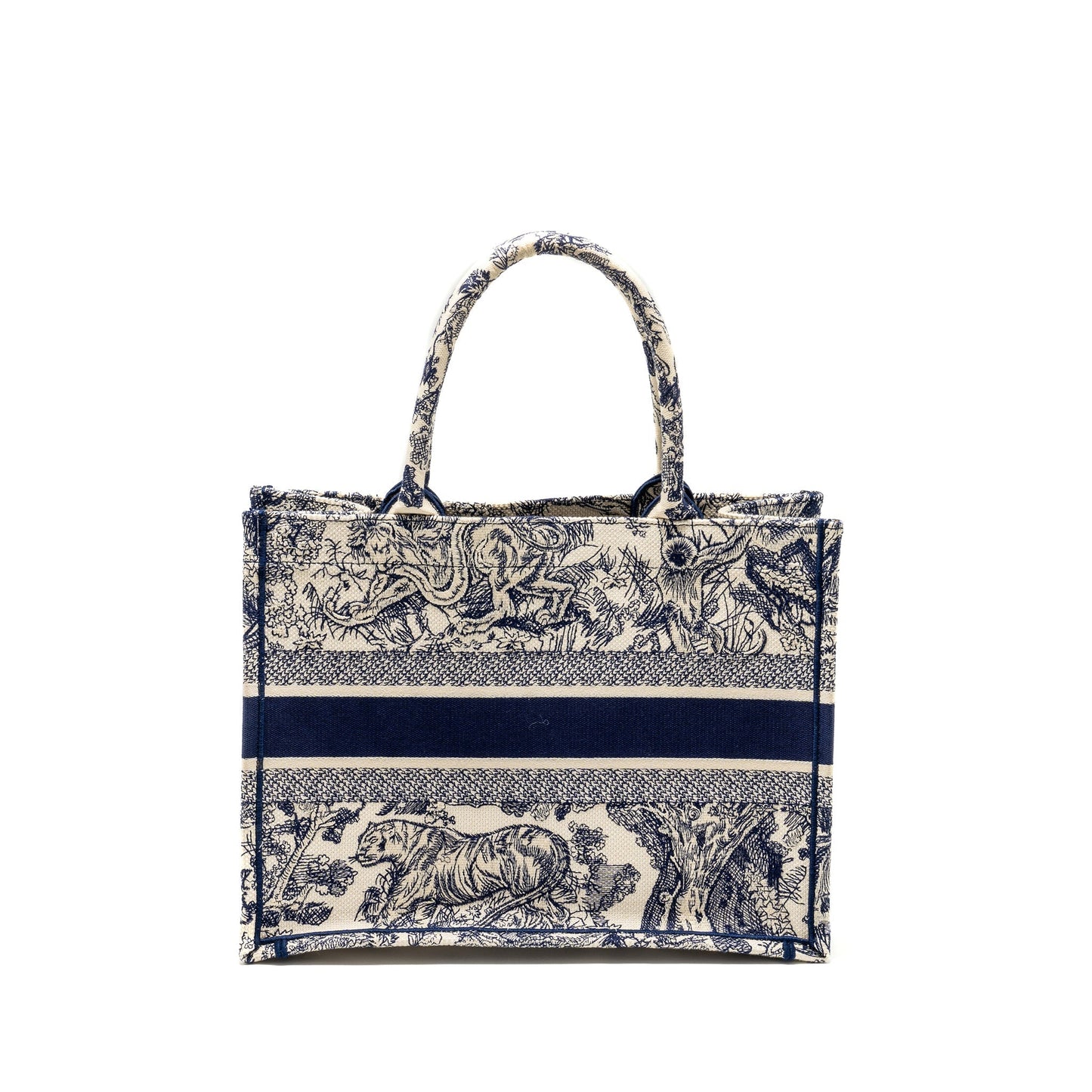 Luxury Dior Medium Book tote Toile de Jouy Embroidery
