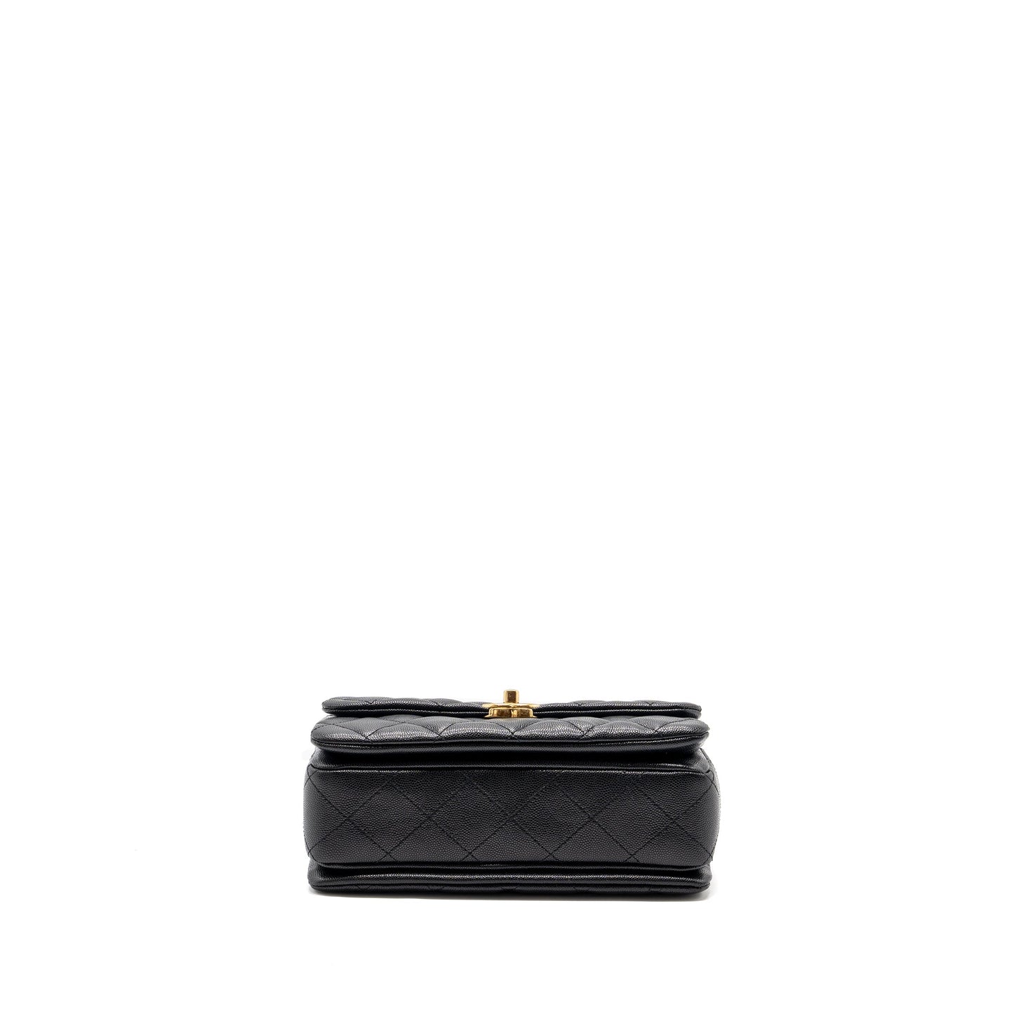 Chanel 22K coco first flap bag caviar black GHW (microchip)