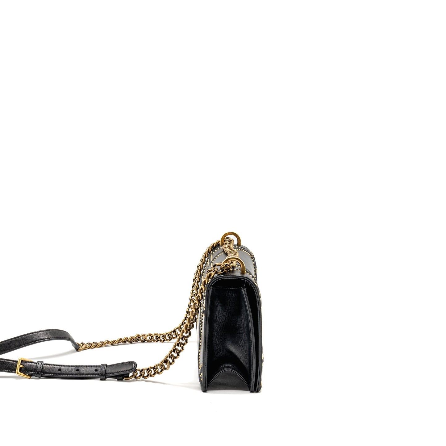 Luxury Dior Medium Studded Luxury Diorama Lambskin Black GHW