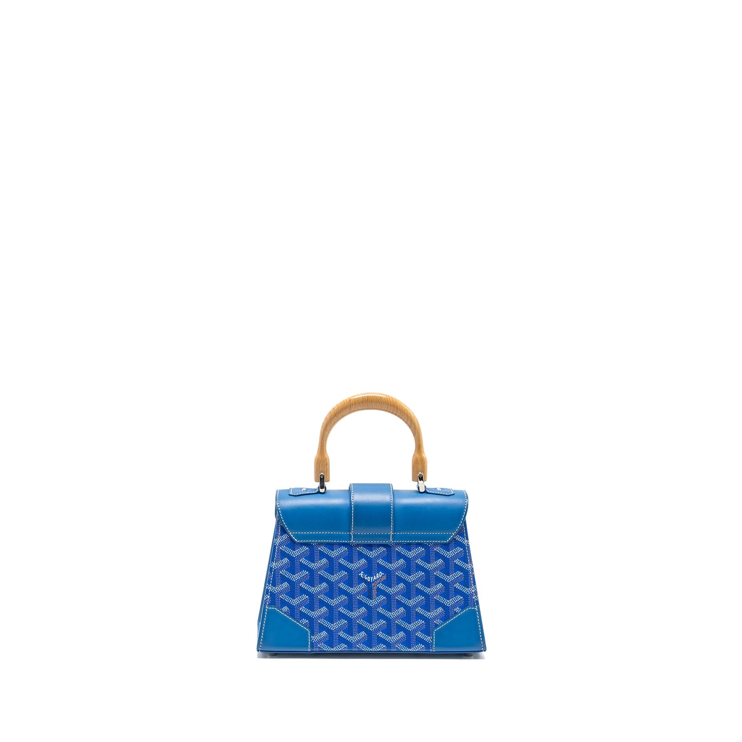 GOYARD Structure Saigon PM Bag Canvas/Calfskin Blue SHW
