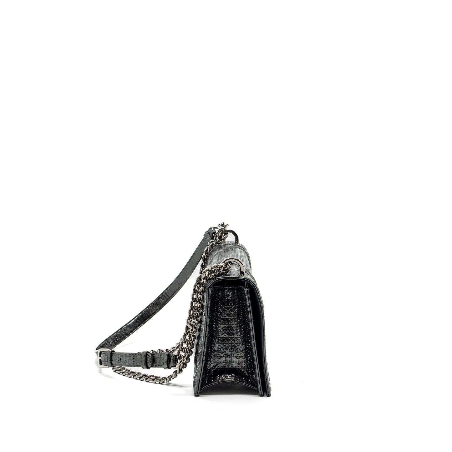 Luxury Dior medium Luxury Diorama calfskin metallic silver SHW
