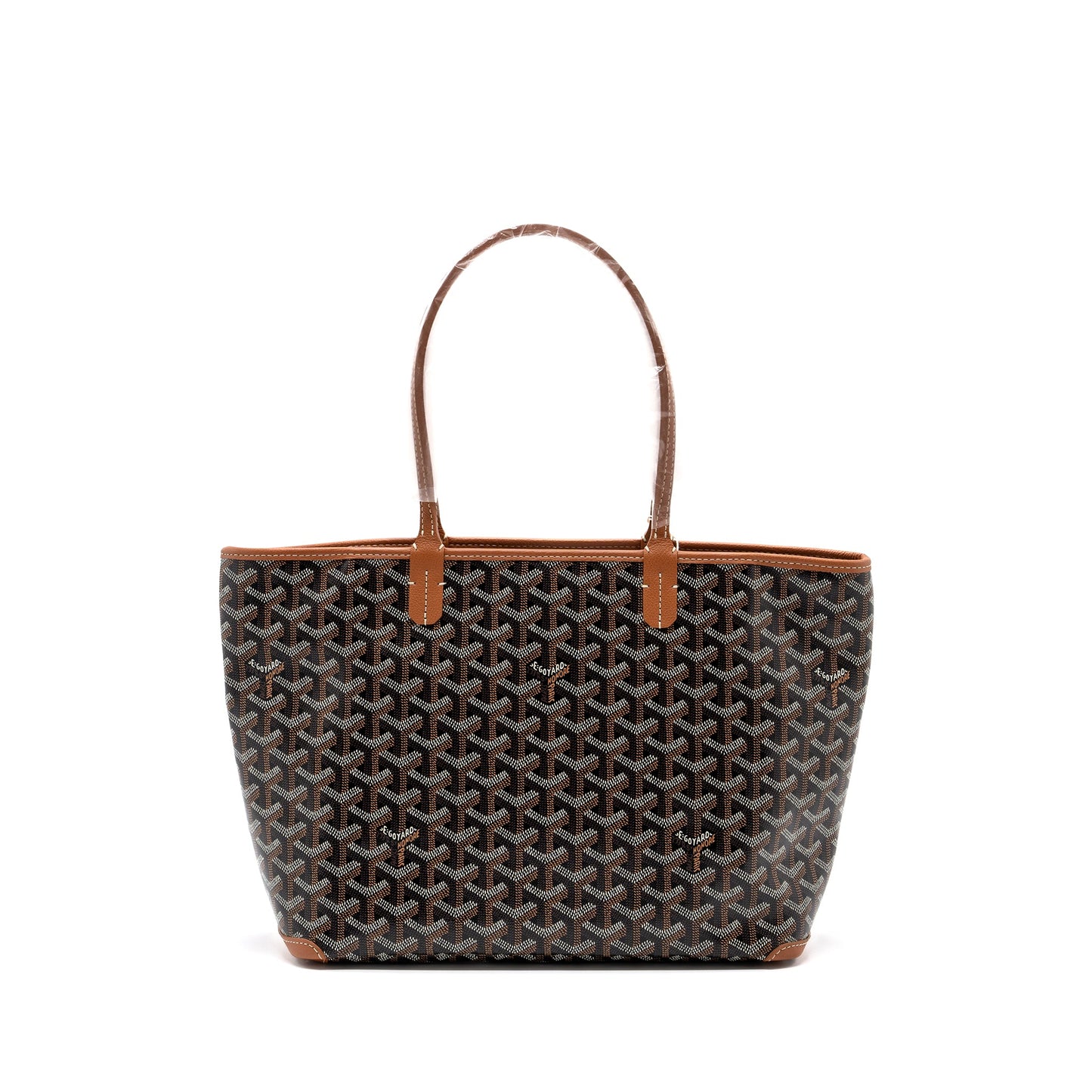 Goyard Artois PM Bag Canvas/ Calfskin Black/ Tan SHW