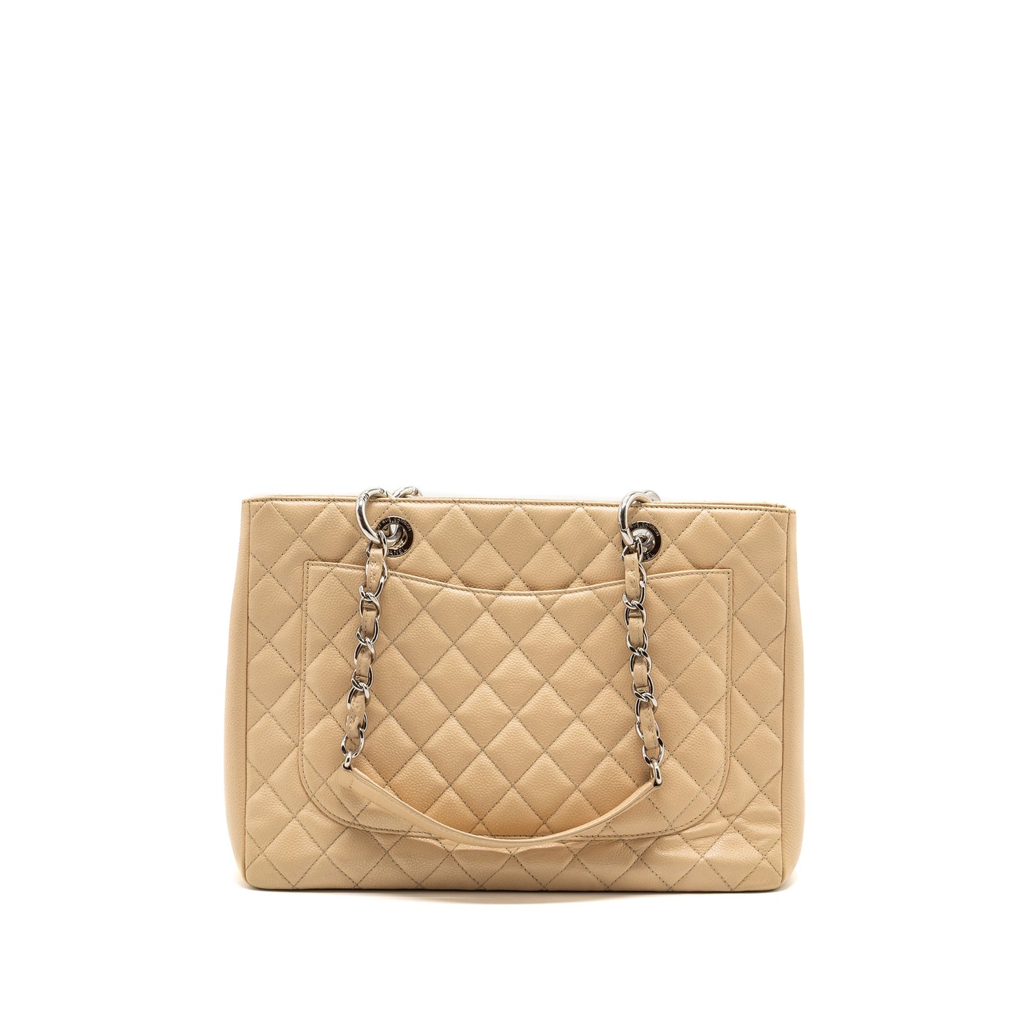 Chanel grand shopping tote bag caviar beige SHW