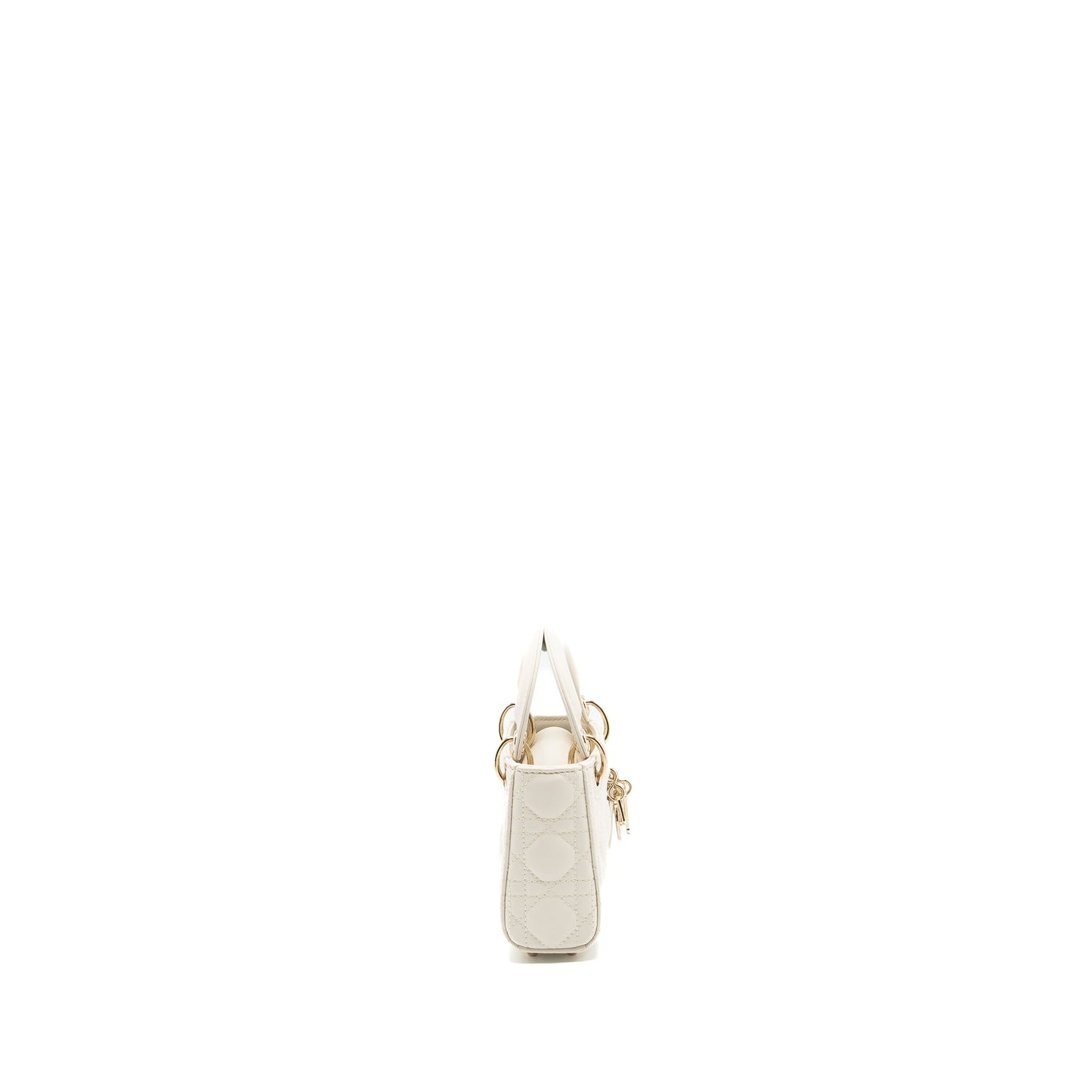 Luxury Dior micro lady Luxury Dior bag lambskin white LGHW