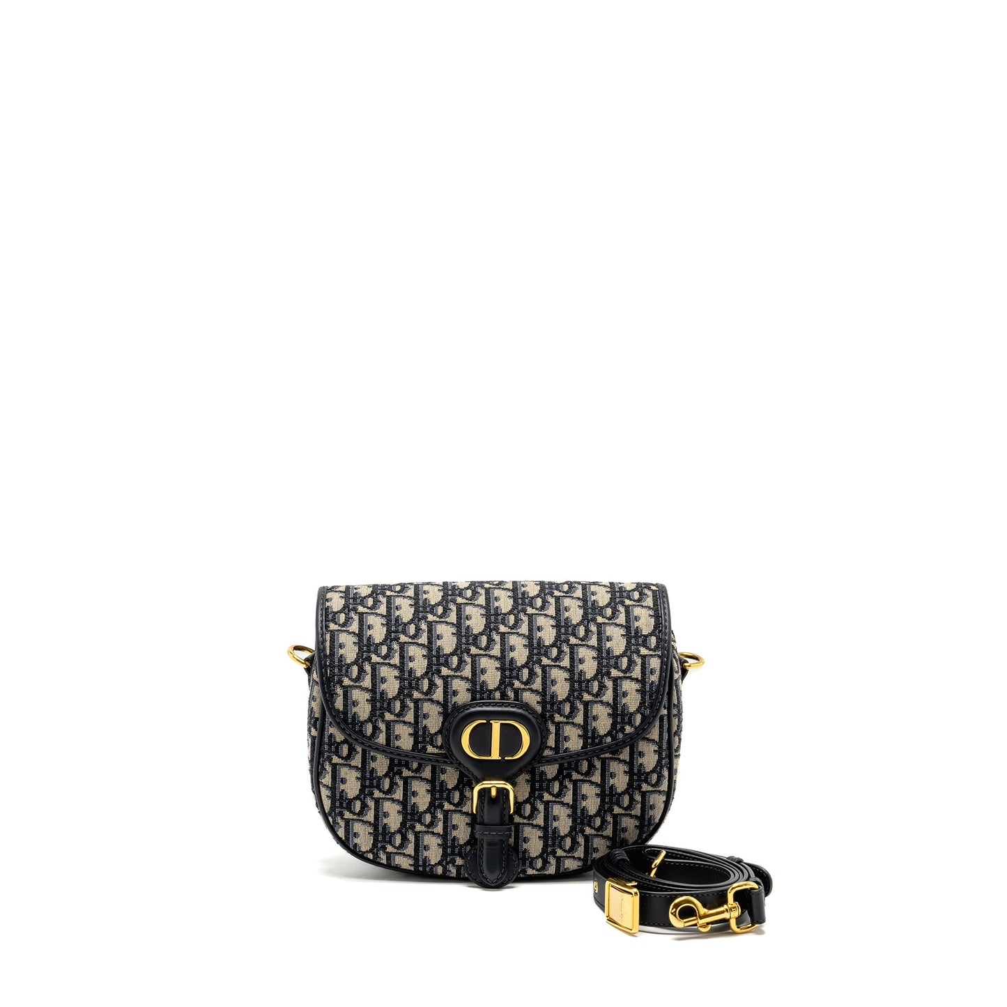 Luxury Dior Medium Bobby Bag Oblique Jacquard Blue GHW