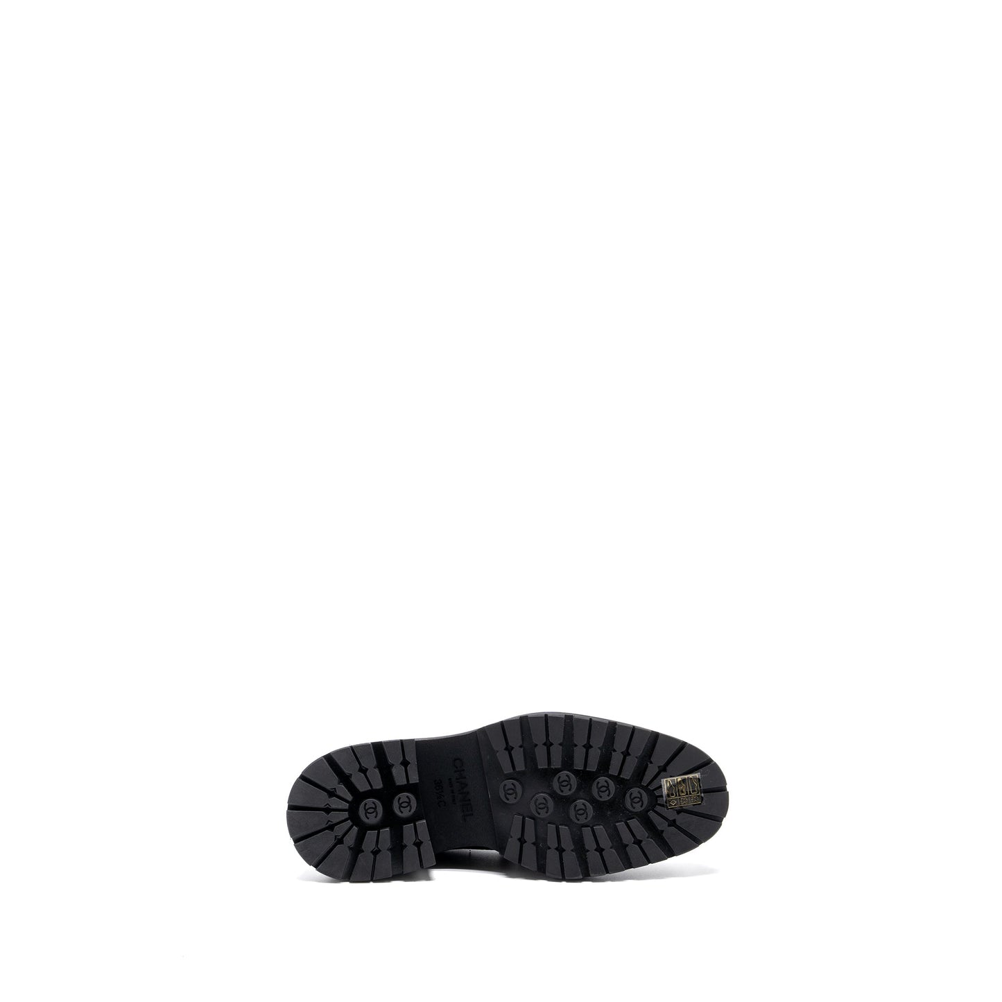 Chanel size 36.5 CC logo loafer black GHW