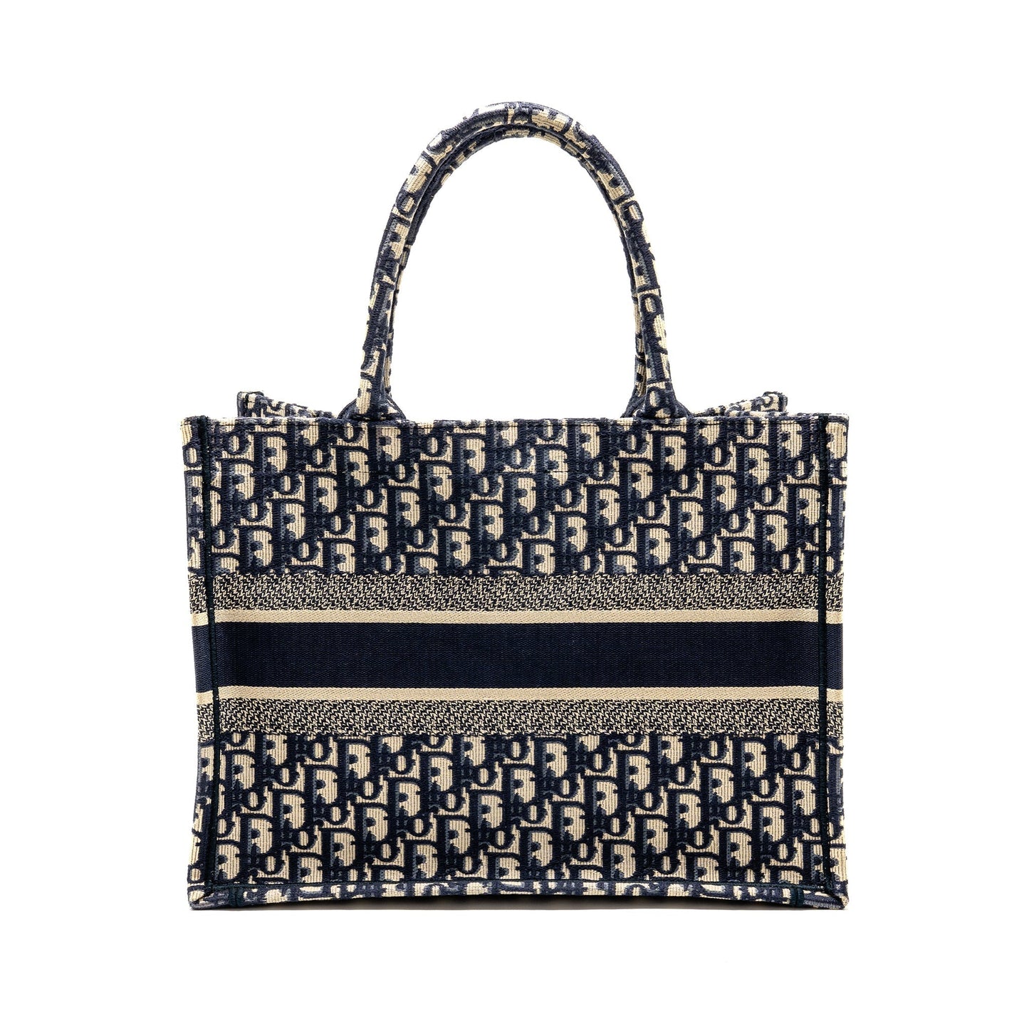 Luxury Dior Medium Luxury Dior Book Tote Luxury Dior Oblique Embroidery Ecru/Blue