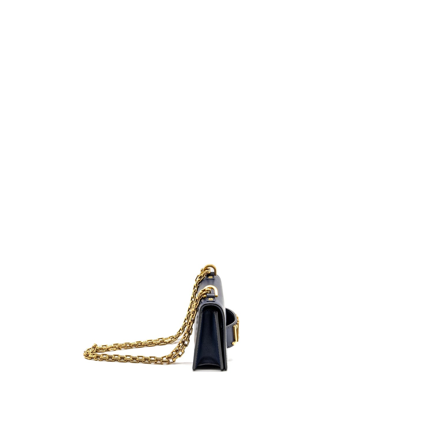 Luxury Dior Mini J’ALuxury Dior Chain Flap Bag Calfskin Navy Blue GHW