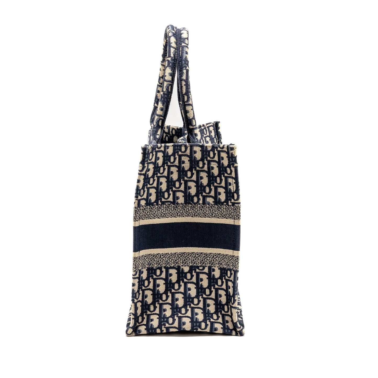 Luxury Dior Medium Luxury Dior Book Tote Luxury Dior Oblique Embroidery Ecru/Blue