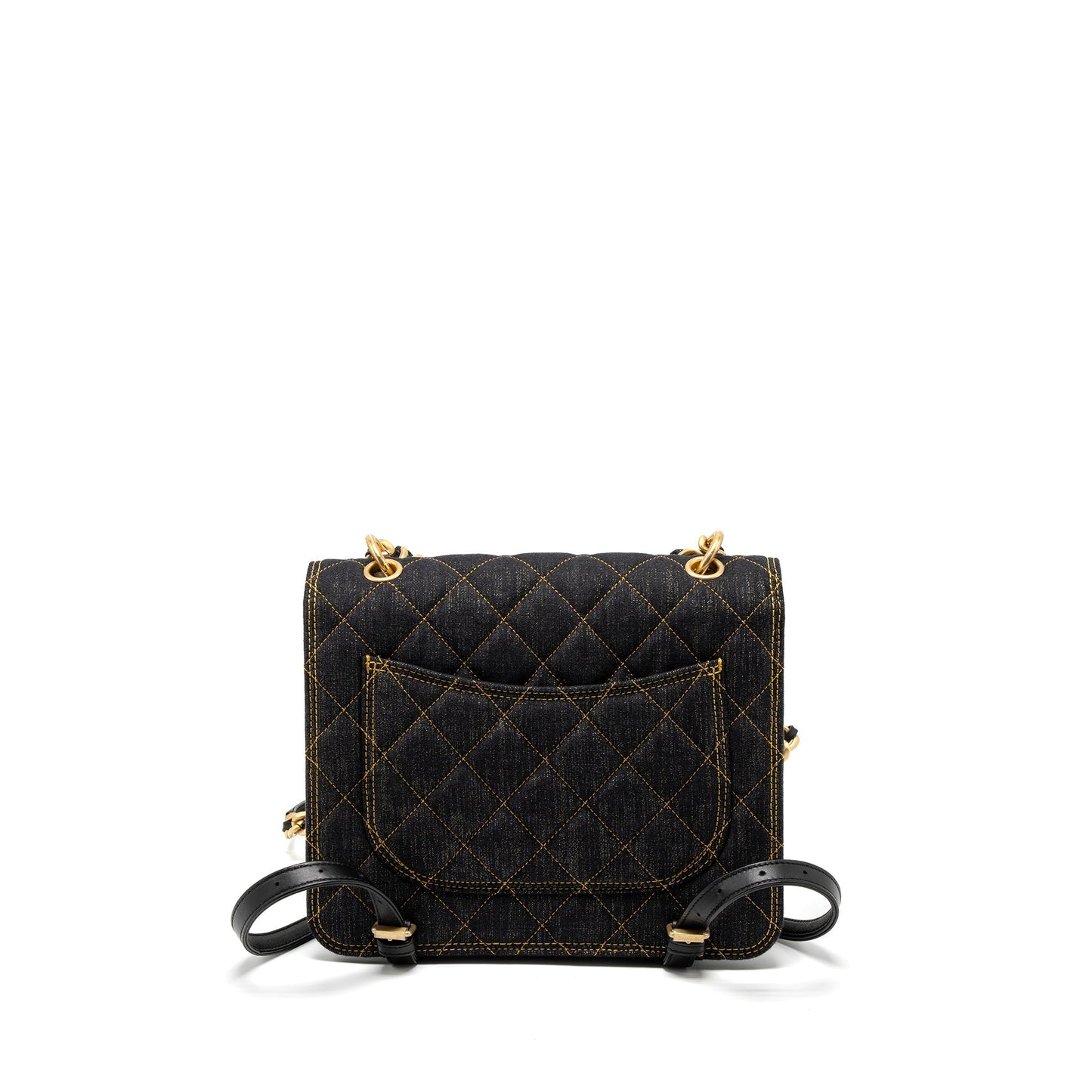 Chanel 23S Flap Backpack Denim Dark Blue Brushed GHW (Microchip)