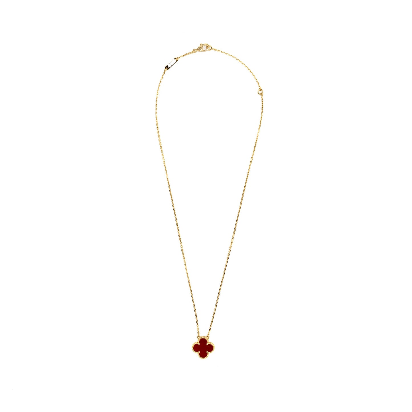 Van Cleef and Arpels Vintage Alhambra Pendant 18K yellow gold / Carnelian