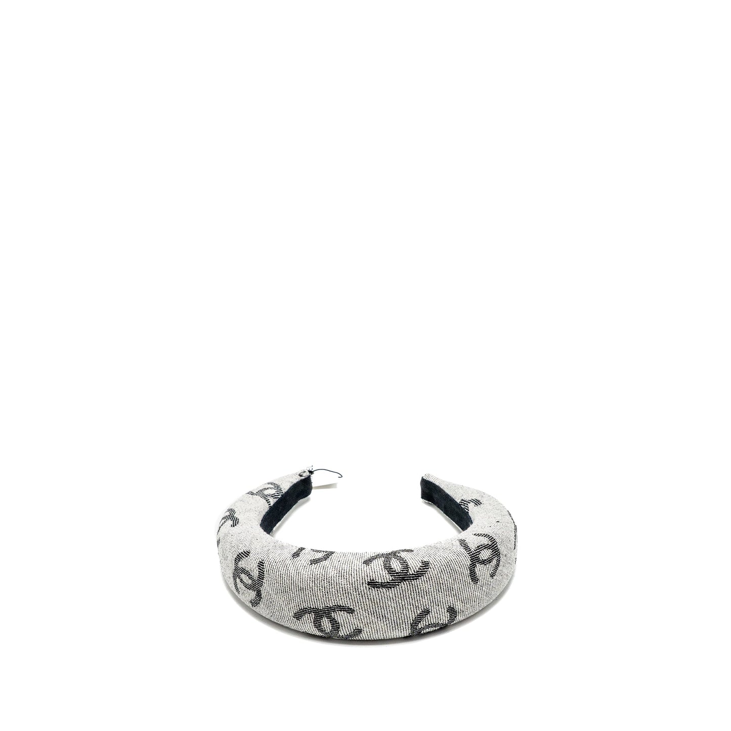 Chanel 22S CC Logo Headband Cotton White / Black