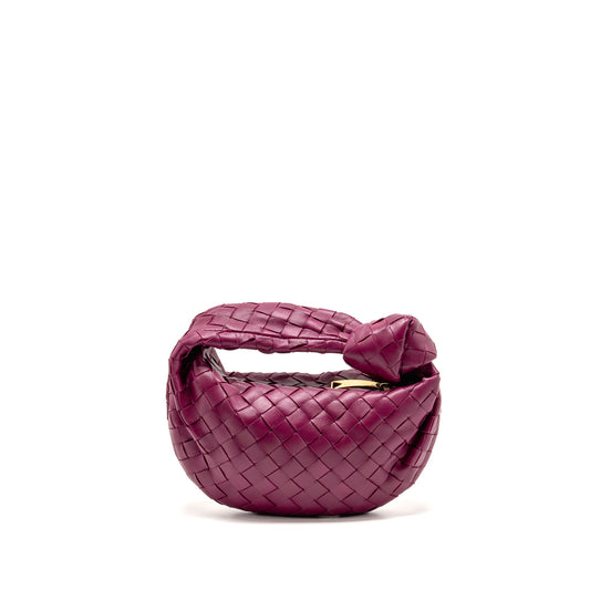 Bottega Veneta Mini Jodie Lambskin Dark Pink GHW