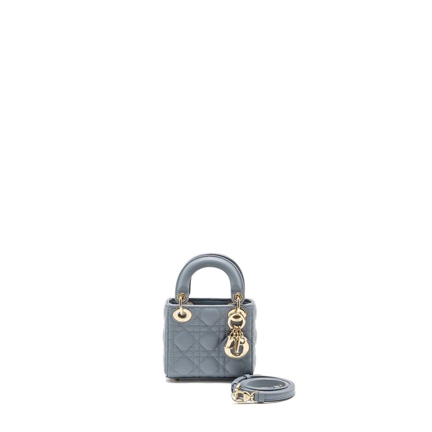 Luxury Dior Lady Luxury Dior Micro Bag Lambskin Cloud Blue LGHW