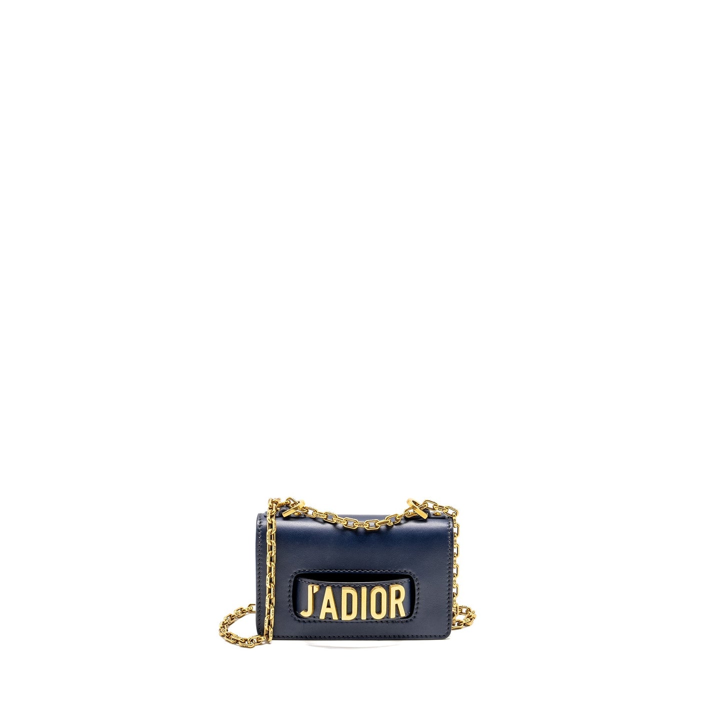 Luxury Dior Mini J’ALuxury Dior Chain Flap Bag Calfskin Navy Blue GHW