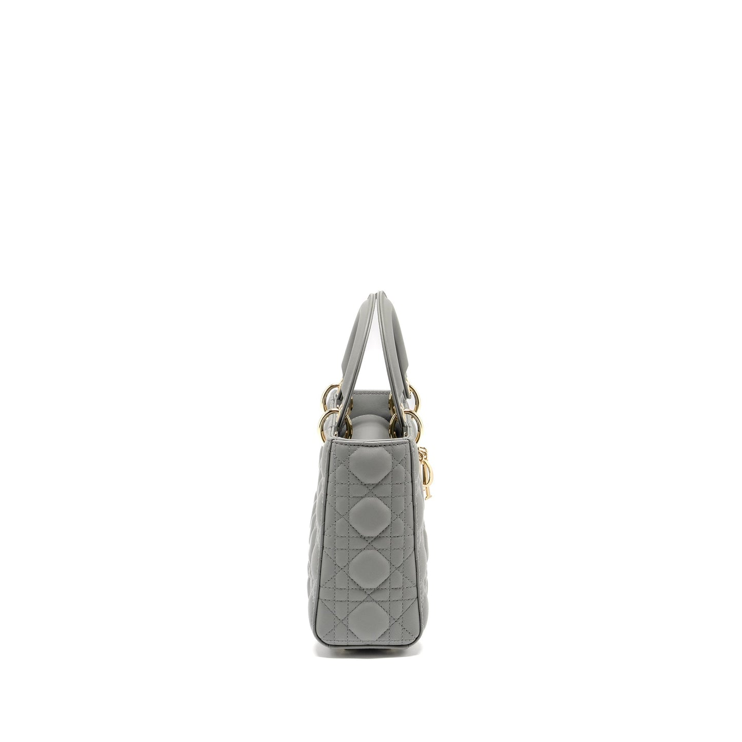 Luxury Dior My ABC Small Lady Luxury Dior Lambskin Grey LGHW