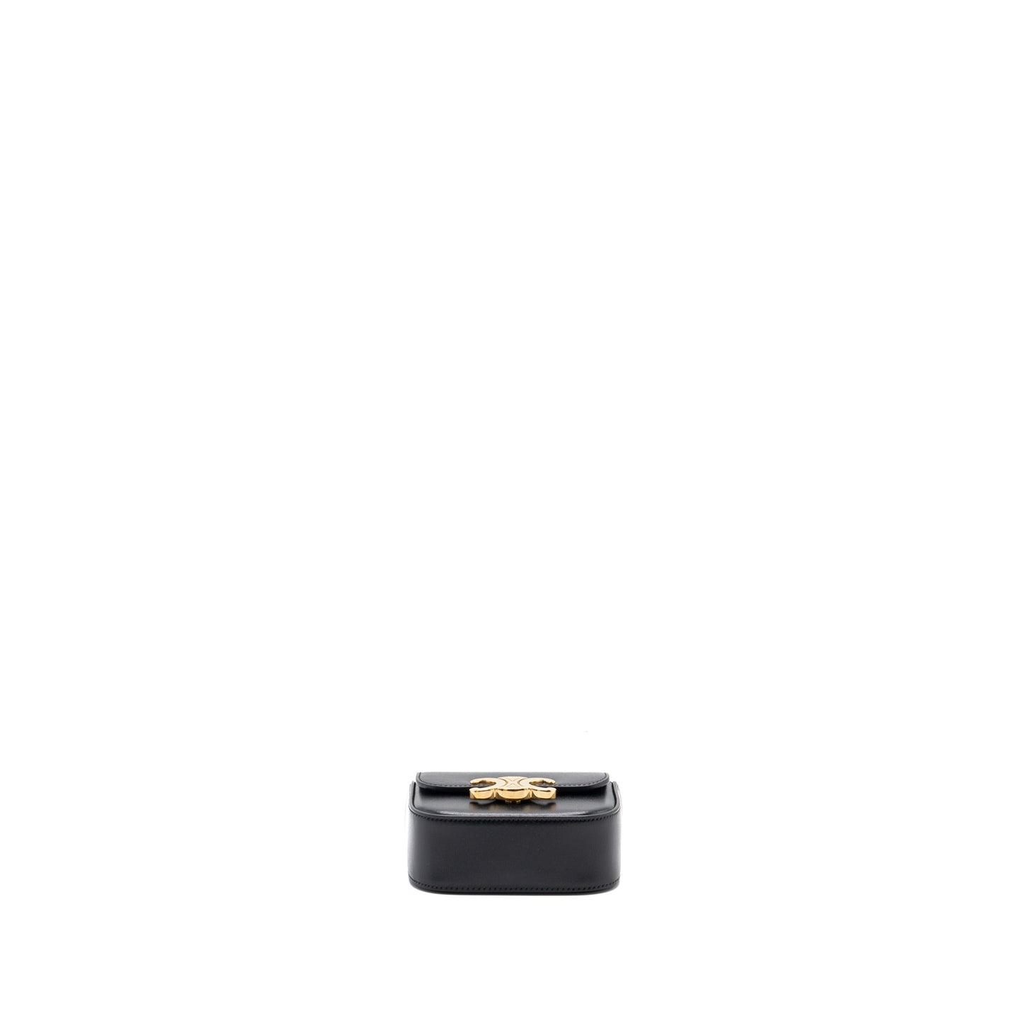 Celine Mini Claude Shiny Calfskin Black GHW